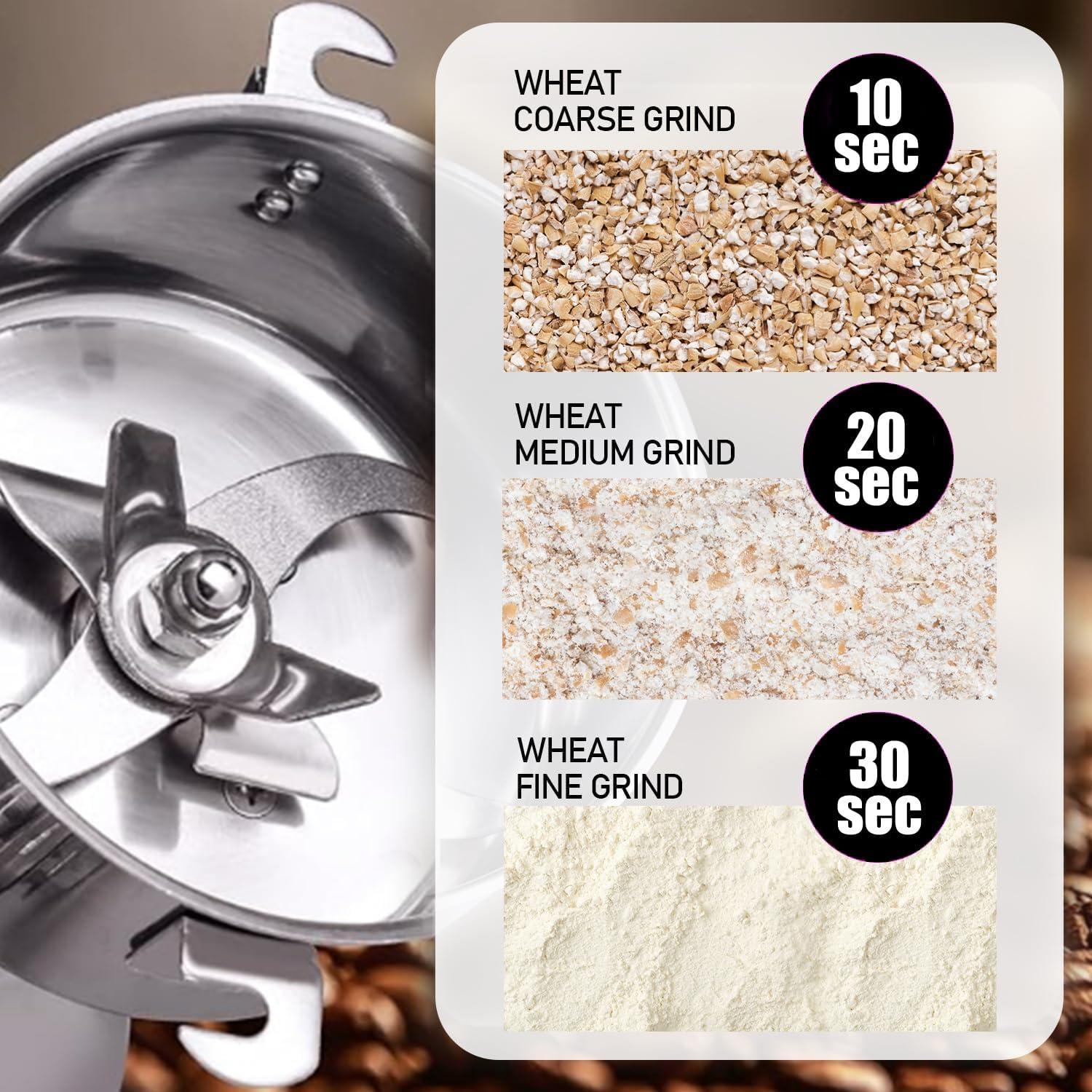 Molinillo Eléctrico de Granos SLONUVLND 150g 850W Acero Inoxidable