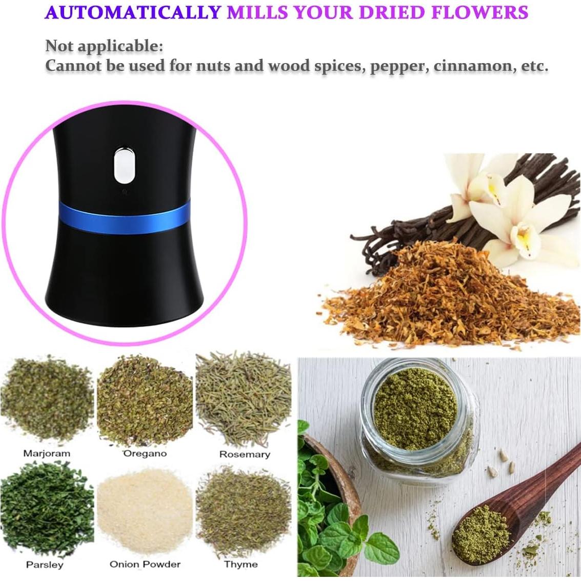 Molino de Hierbas Eléctrico Spacenight Recargable USB 48g