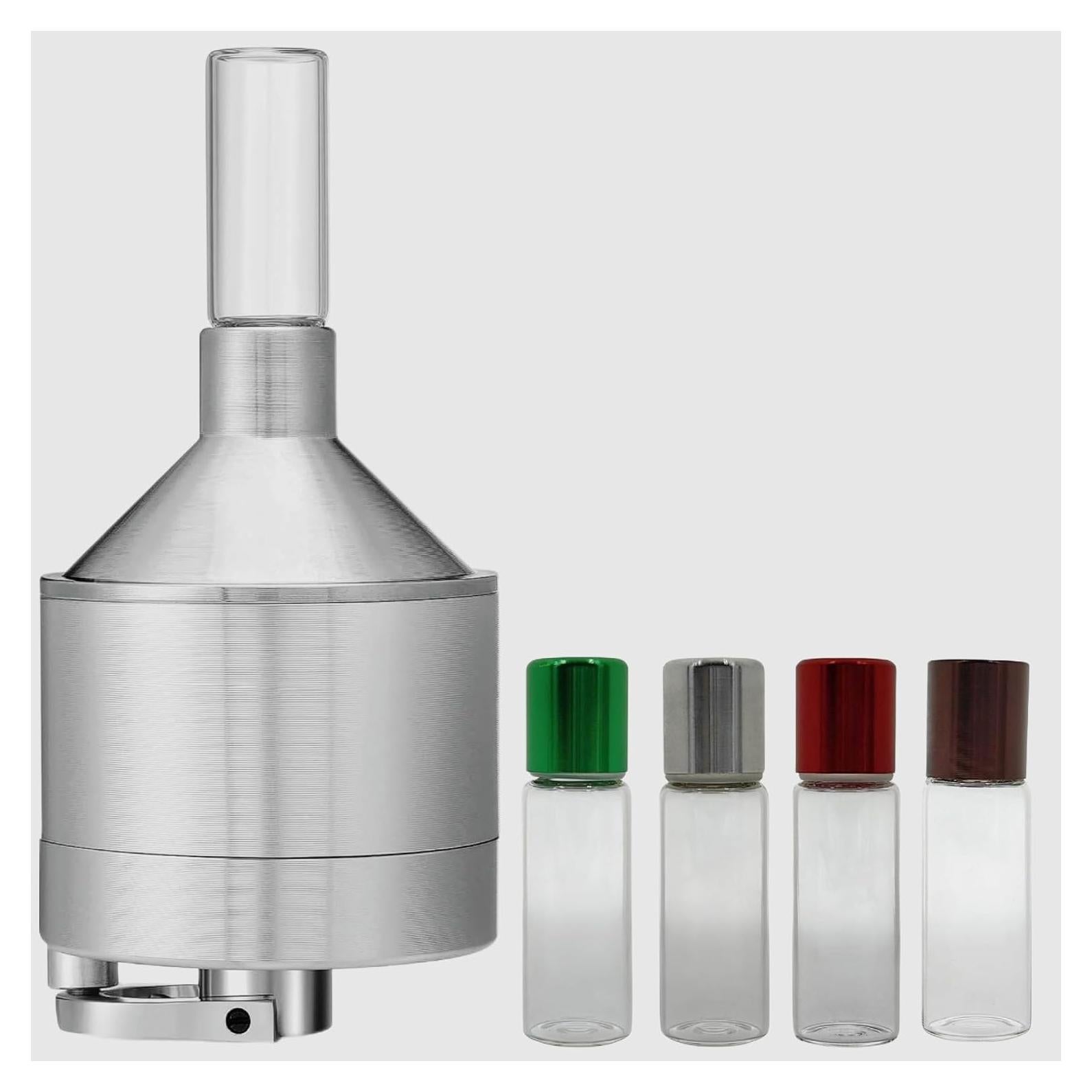 Molino de Especias Manual Ksasmile 6.4 cm Plata - Set 5 Piezas