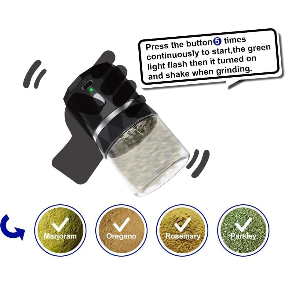 Molinillo Eléctrico de Especias Genérico 50ml Portátil