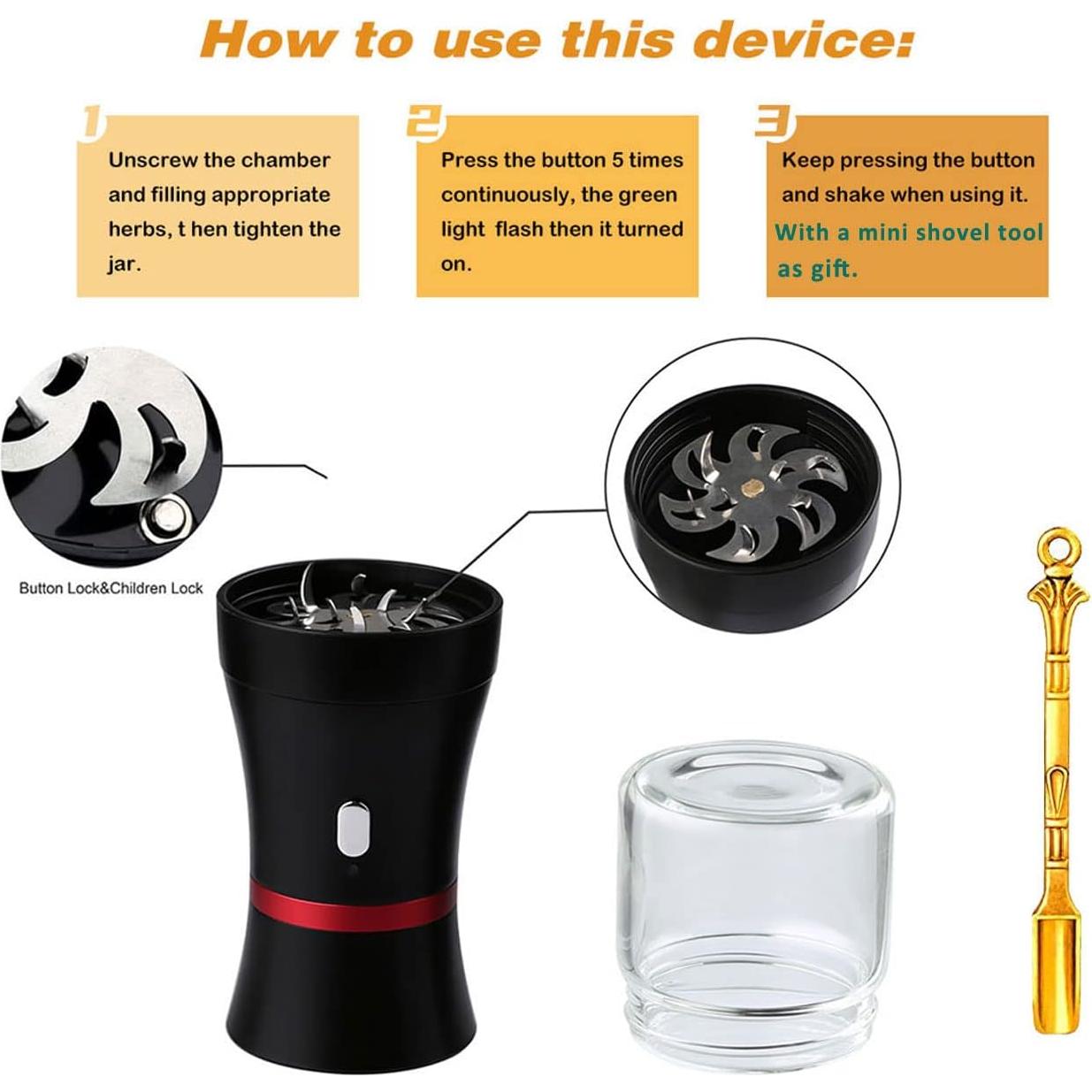 Molino de Hierbas Eléctrico Vewitcher 1100mAh Compacto