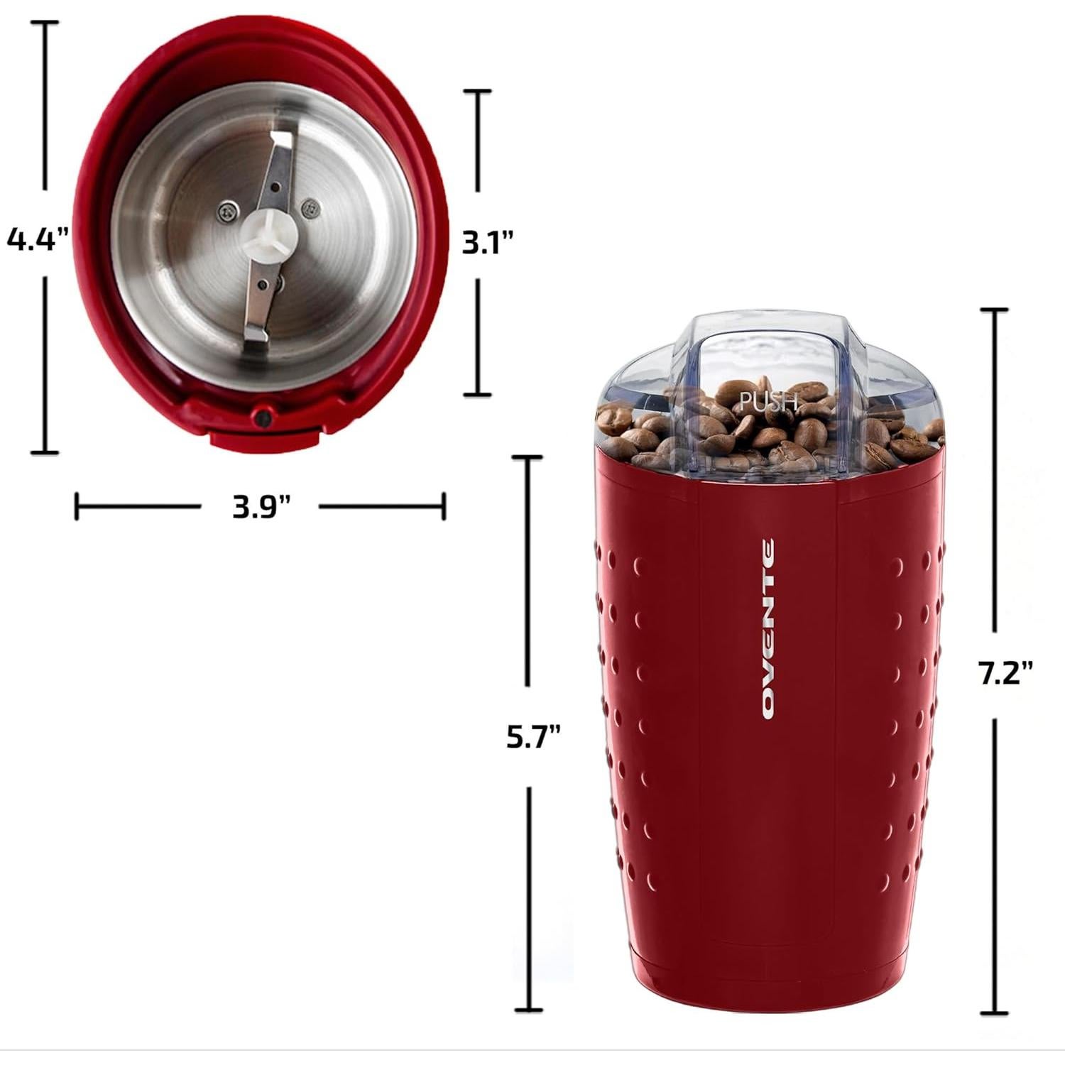 Molinillo de Café Eléctrico OVENTE CG225M 150W Marrón 70g