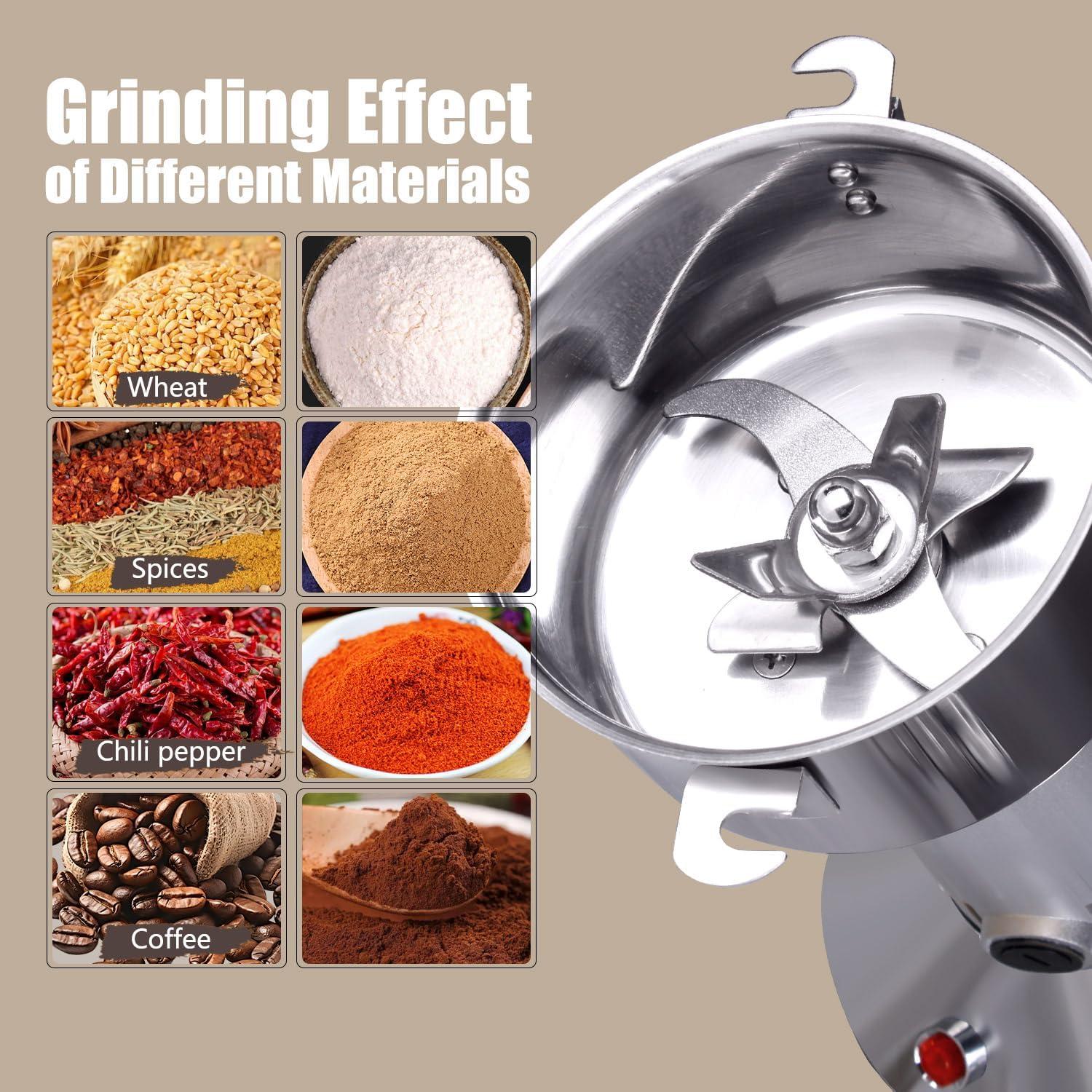 Molino de Granos Eléctrico Greatrue 150g Acero Inoxidable