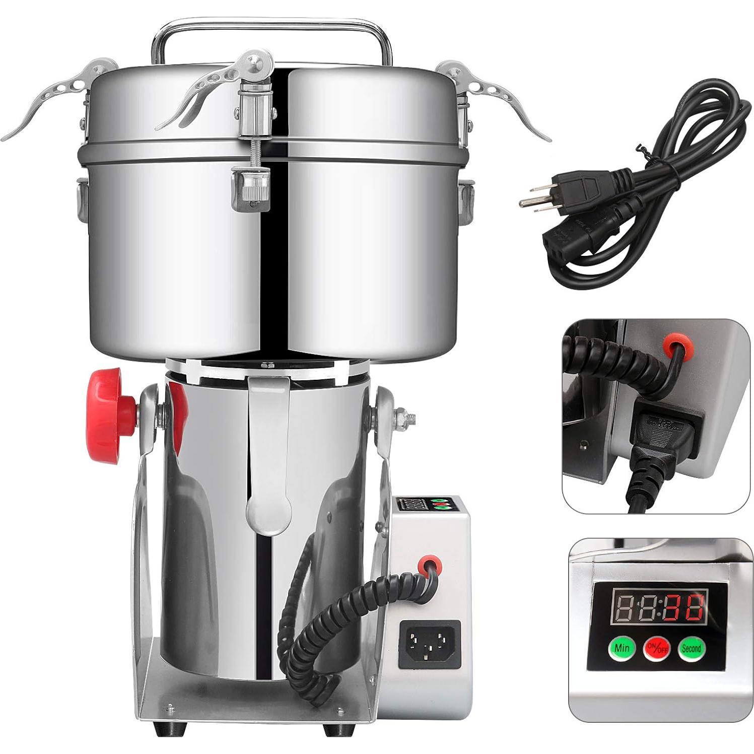 Molino de Grano Eléctrico BI-DTOOL 2000g Acero Inoxidable