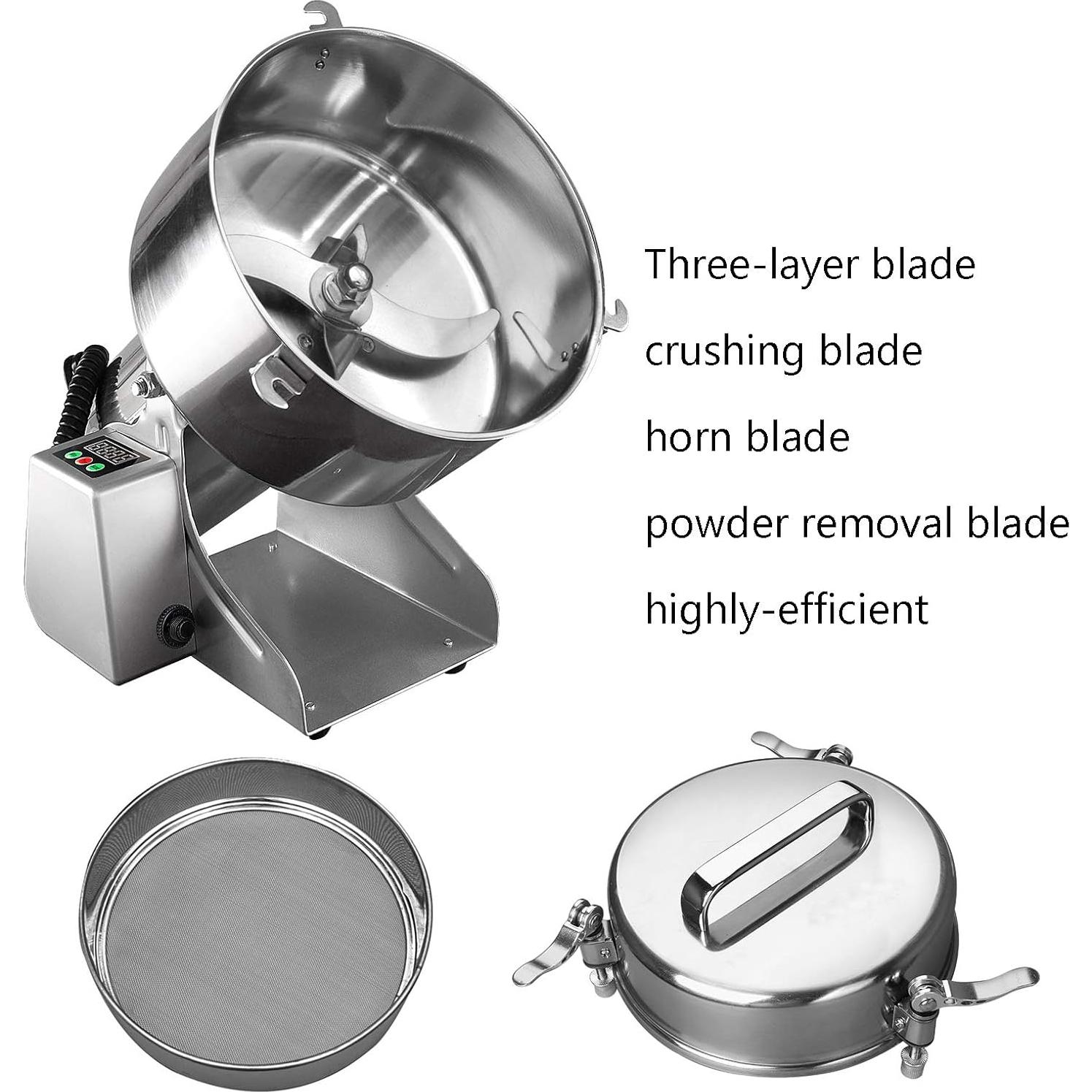 Molino de Grano Eléctrico BI-DTOOL 2000g Acero Inoxidable