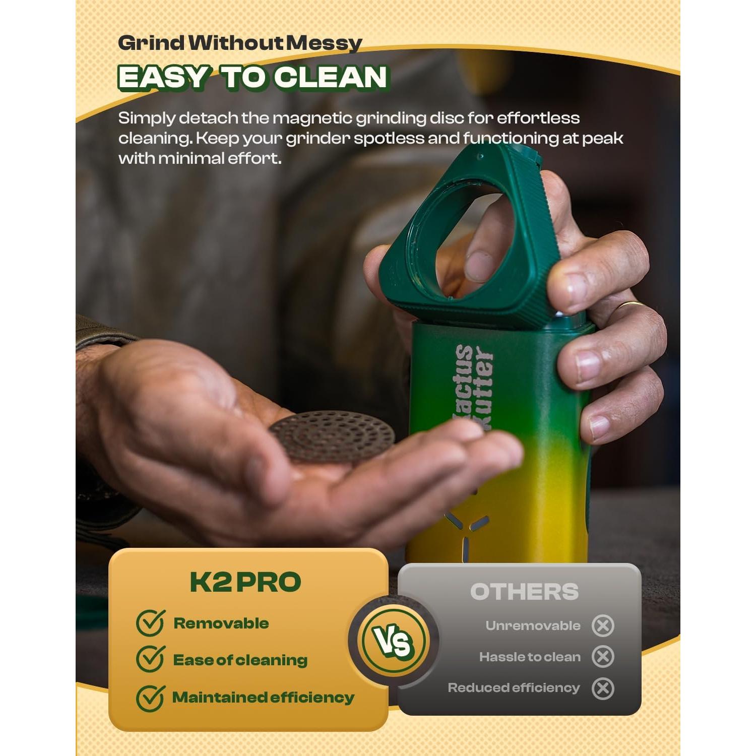 Molinillo Eléctrico K2 Pro KACTUSKUTTER 3g Verde Gradiente