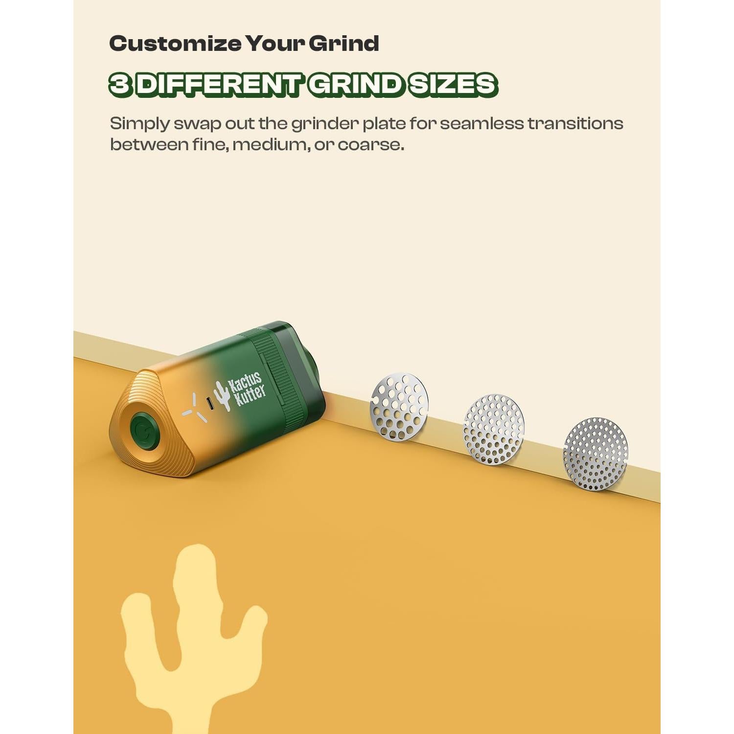 Molinillo Eléctrico K2 Pro KACTUSKUTTER 3g Verde Gradiente