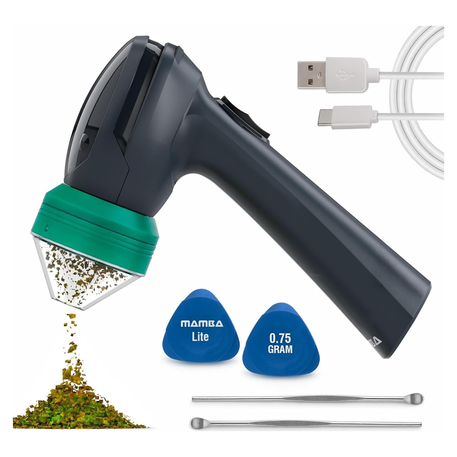 Molinillo Eléctrico de Hierbas Mamba Lite 0.75g USB Verde