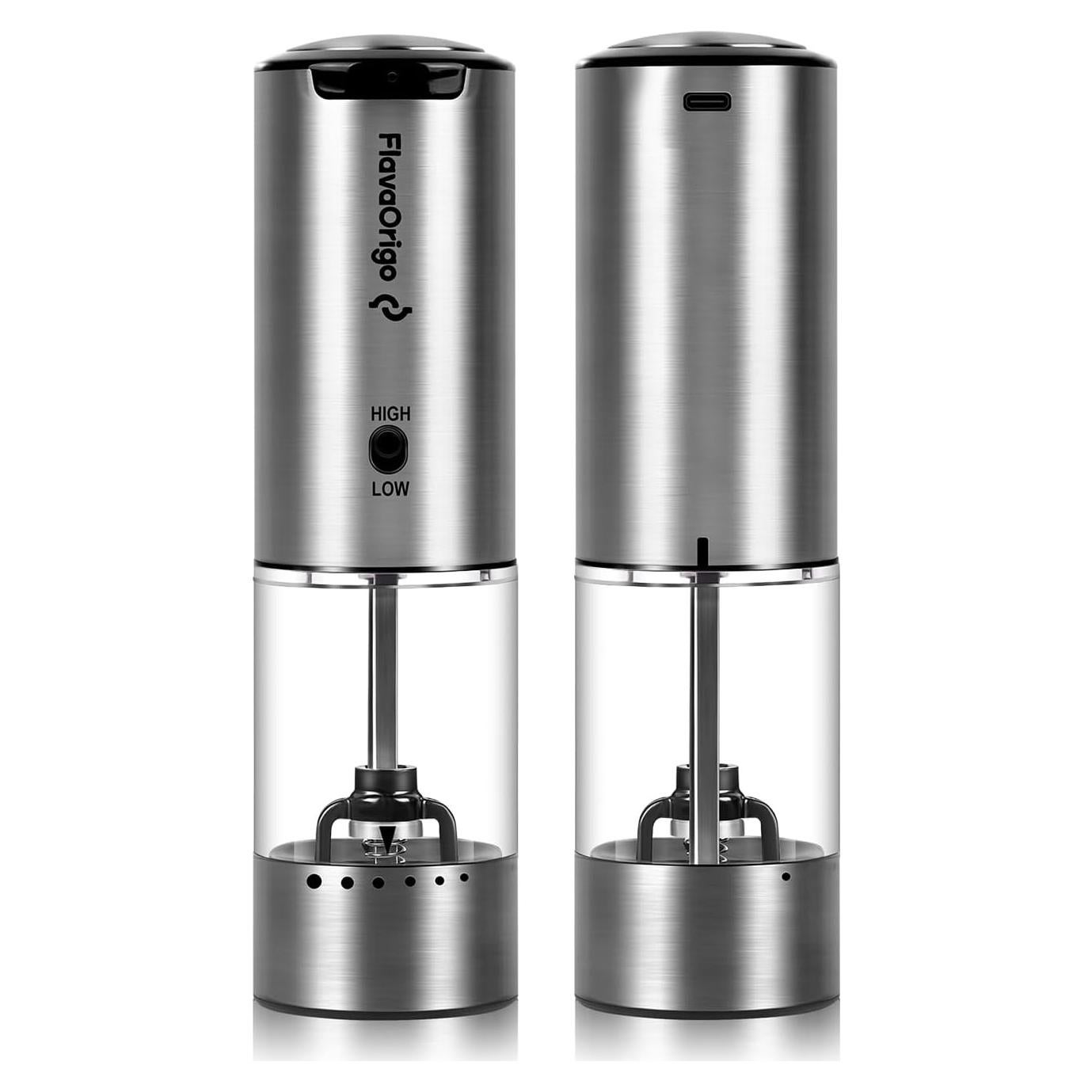 Juego de Molinillos de Sal y Pimienta Eléctrico FlavaOrigo