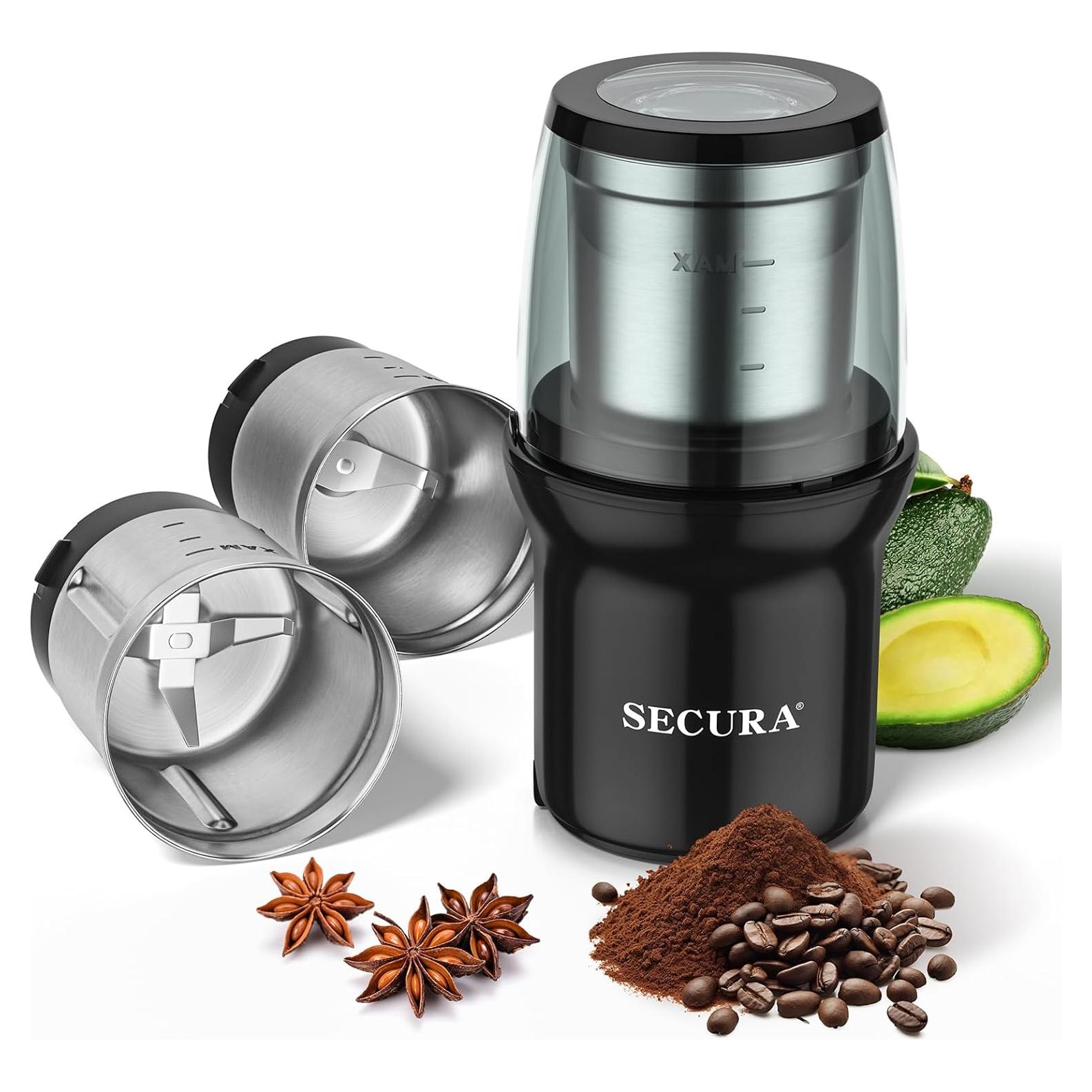 Molinillo Eléctrico de Especias Secura SP-7412, Acero Inoxidable