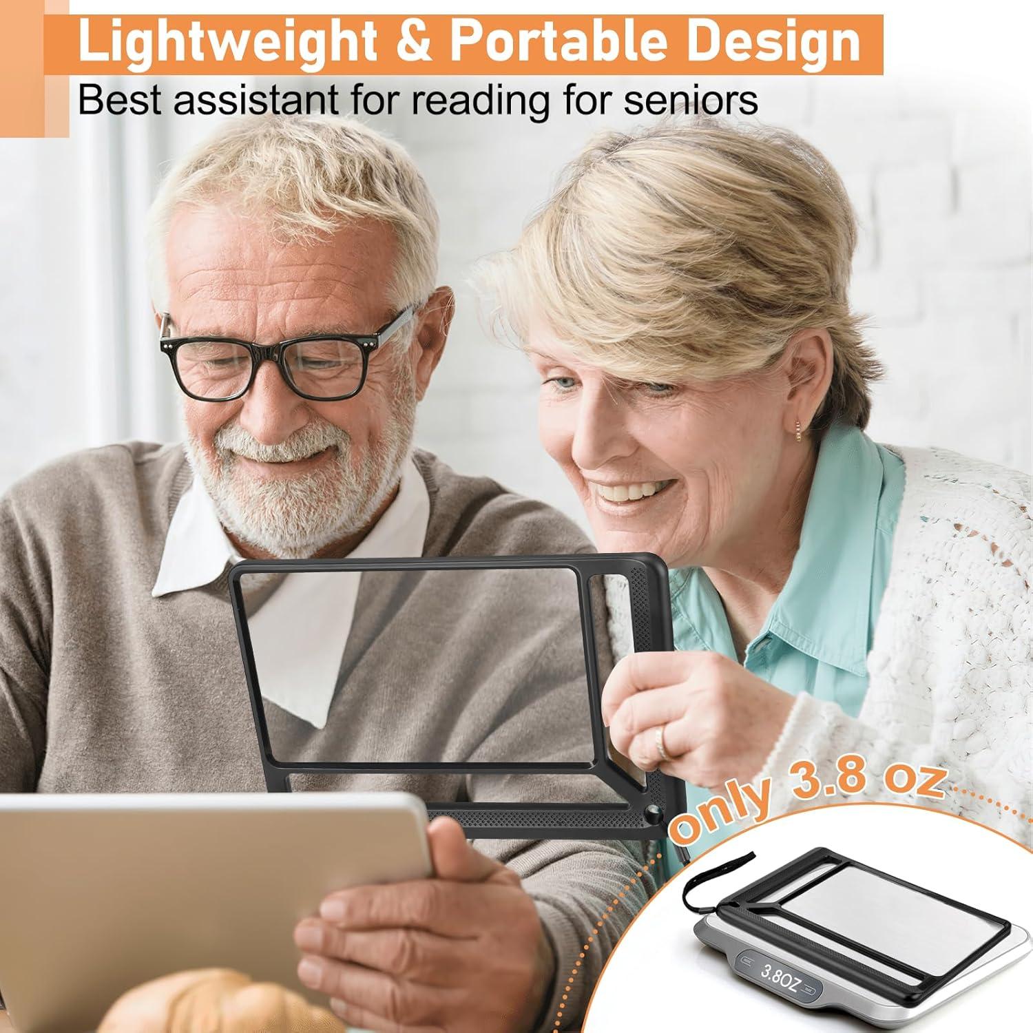 Lupa de Página Completa 5X AKKYCVS Ligera para Lectura