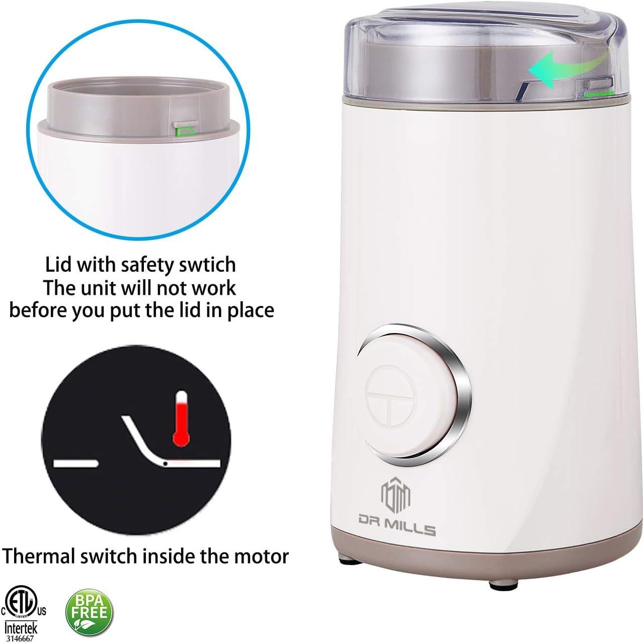 Molinillo de Café Eléctrico DR MILLS DM-7441 150W Acero Inoxidable