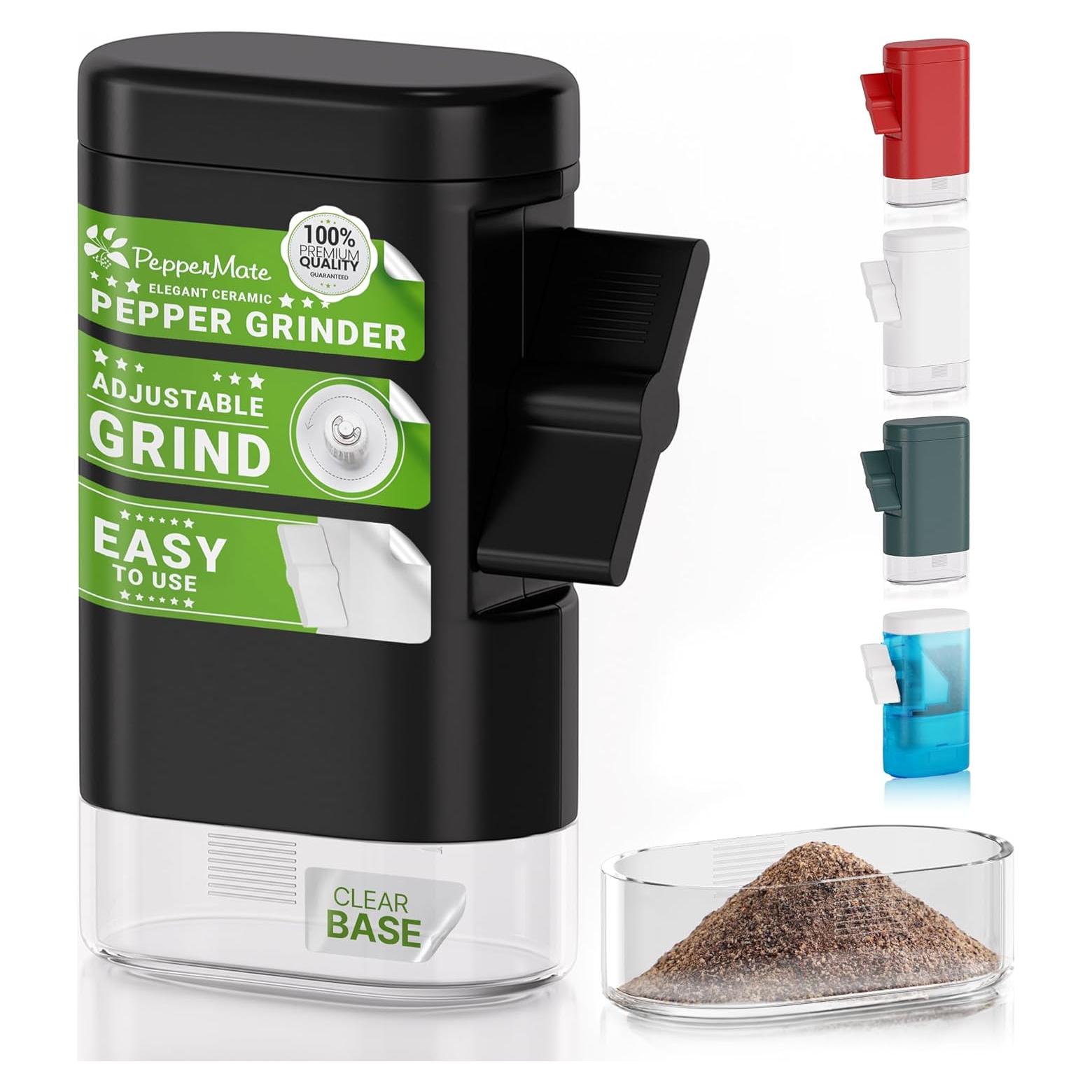 Molino de Pimienta Manual PepperMate 723B Cerámica Negro 226g