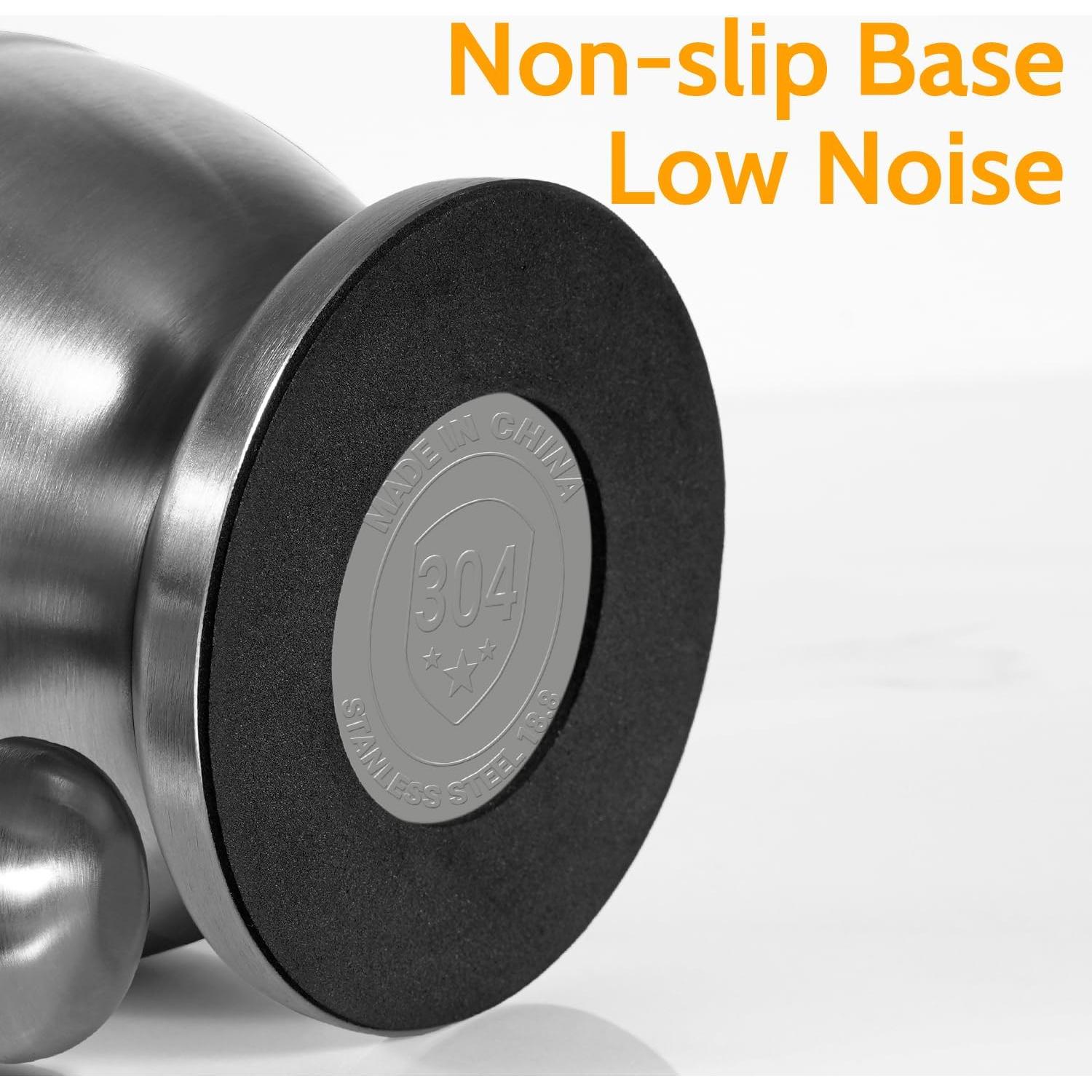 Mortero y Maja Sopito Acero Inoxidable 18/8 Antideslizante