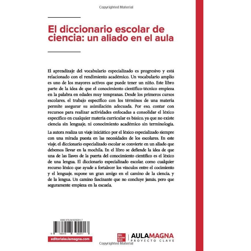 El diccionario escolar de ciencia: un aliado en el aula (Spanish Edition)