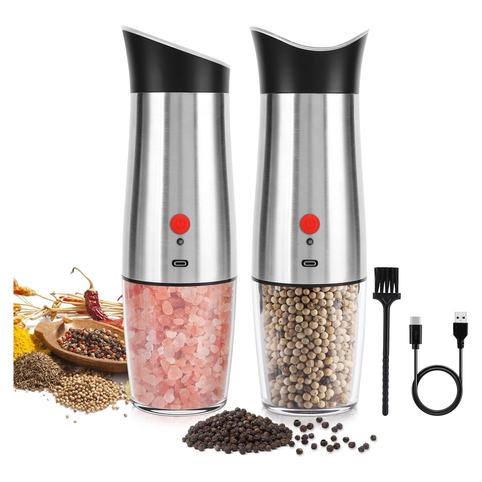 Juego de Molinillos Eléctricos de Sal y Pimienta PAISHENKEJI