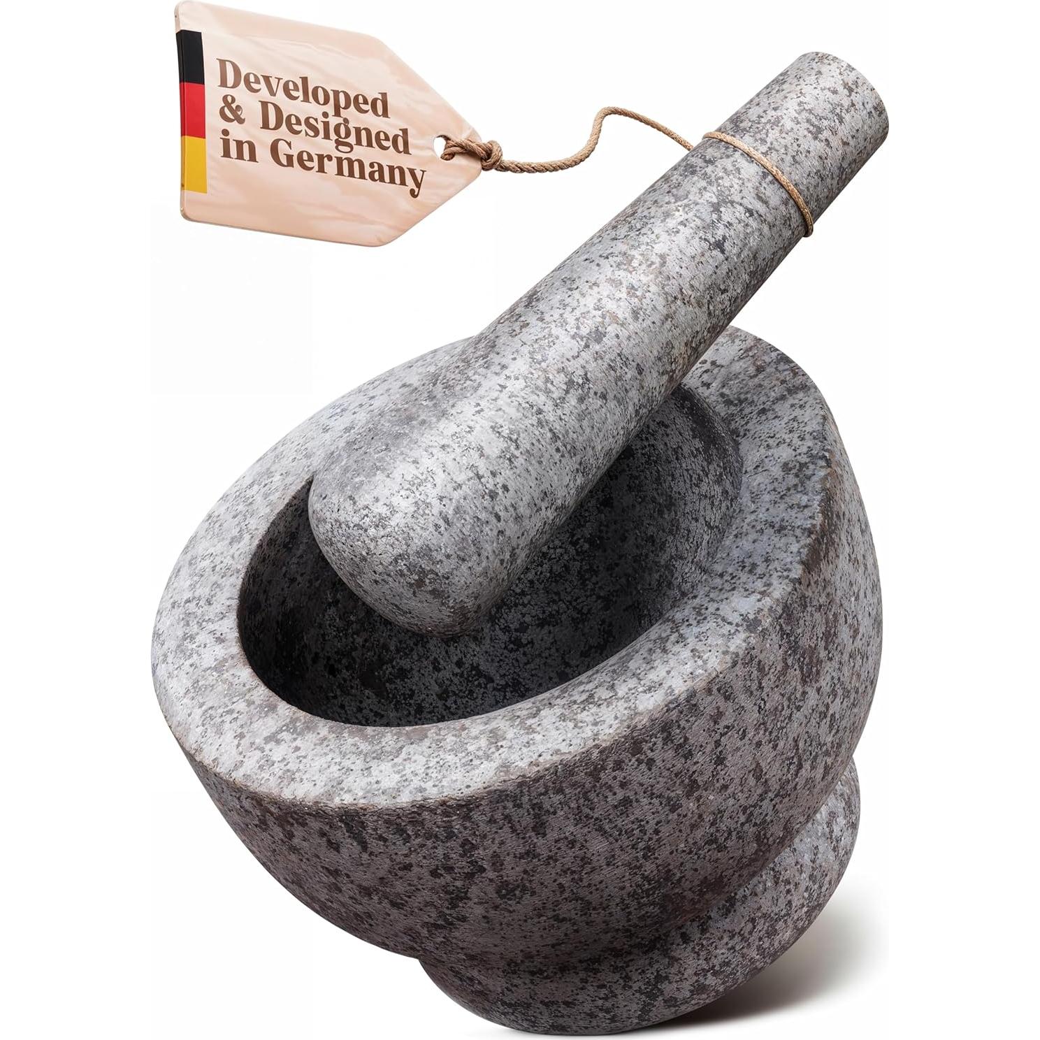 Juego de Mortero y Mano de Mortero ChefSofi 1.5 Tazas Granito