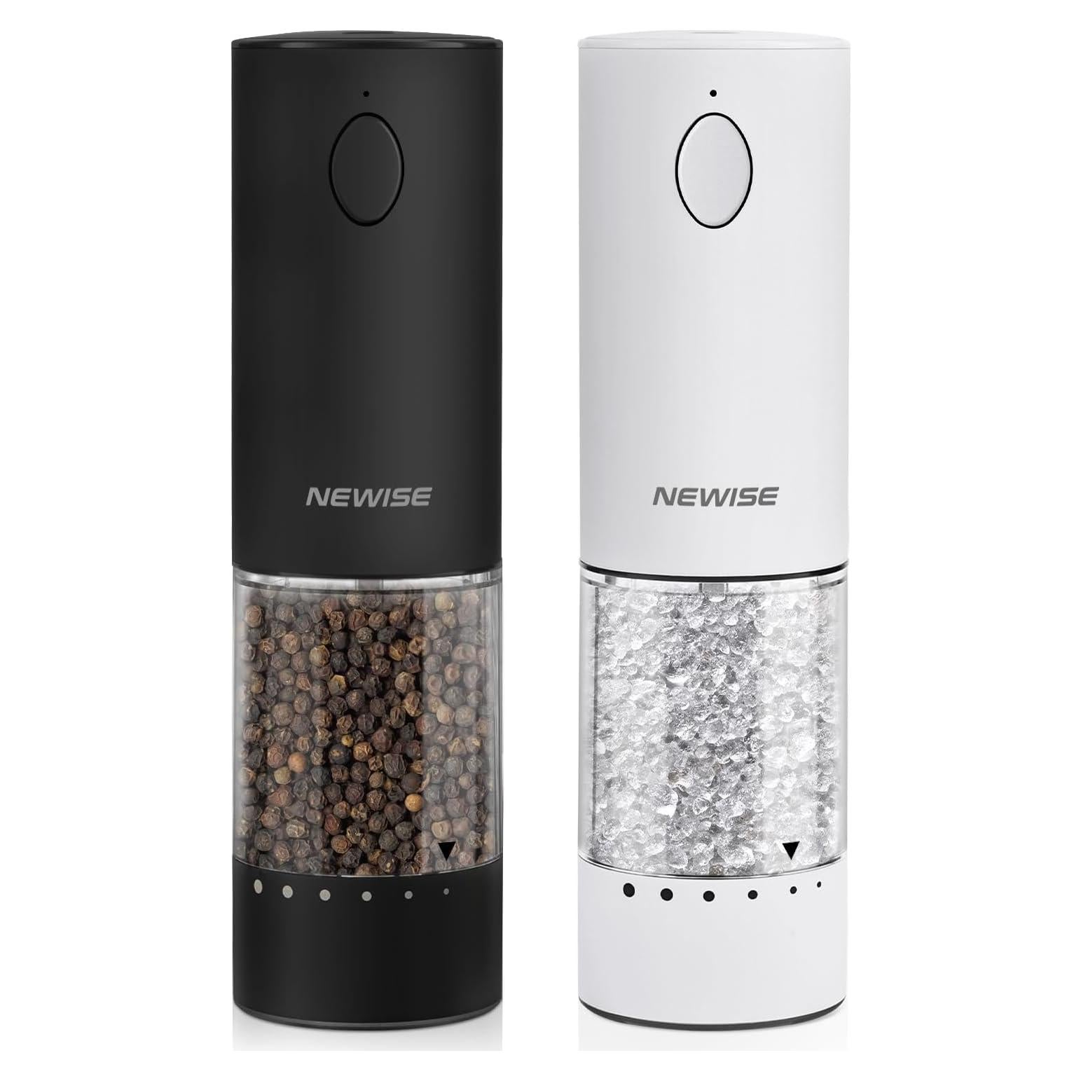 Juego de Molinillos Eléctricos de Sal y Pimienta Newise 95ml