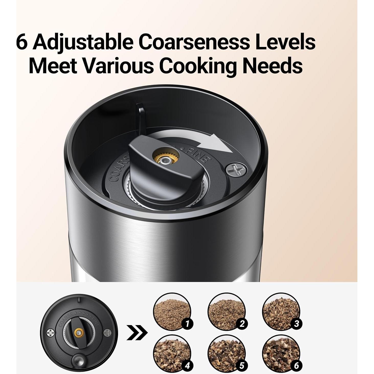 Molinillos Eléctricos de Sal y Pimienta ThermoMaven 110ml