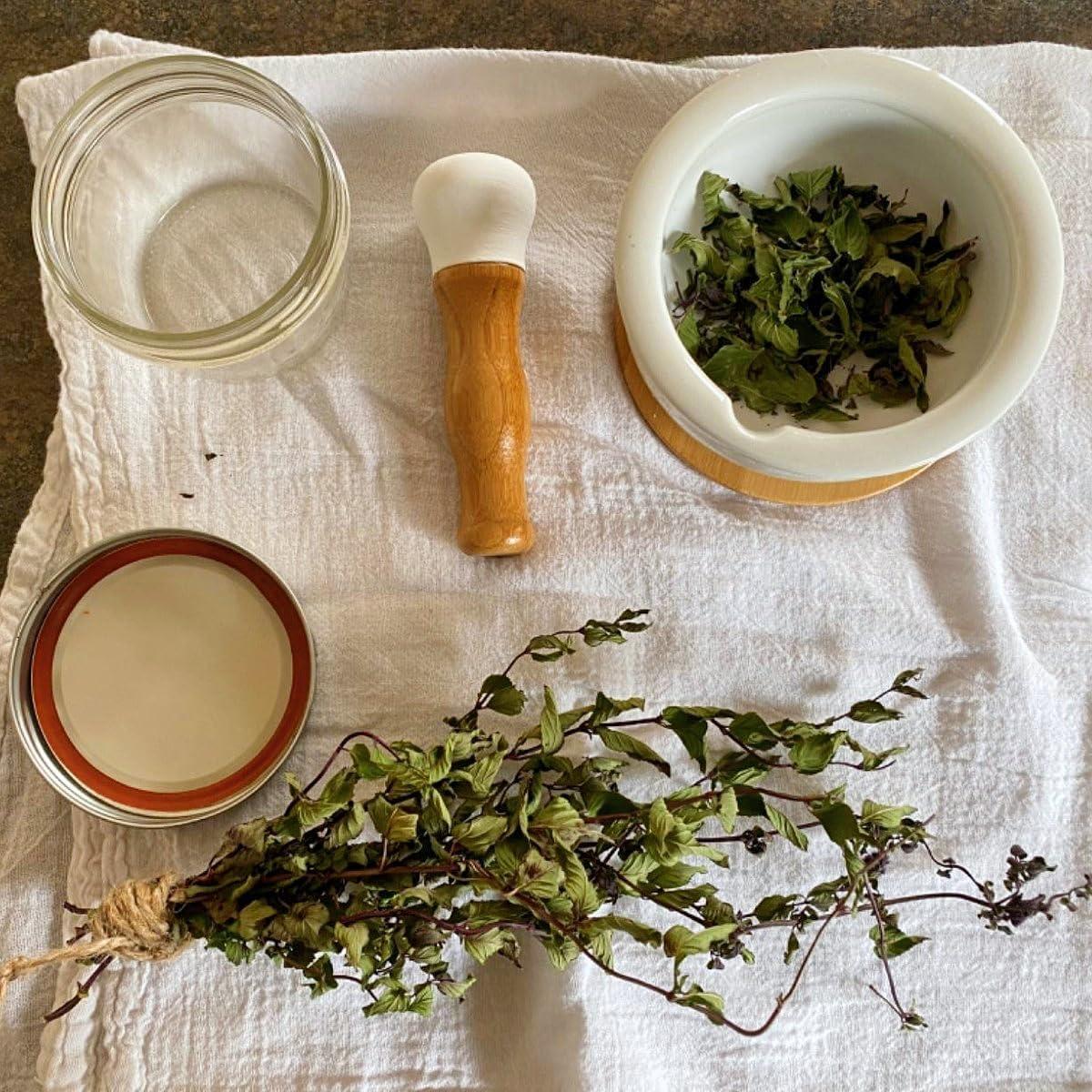 Mortero y Mano de Mortero E-liu de Porcelana 11.7 cm