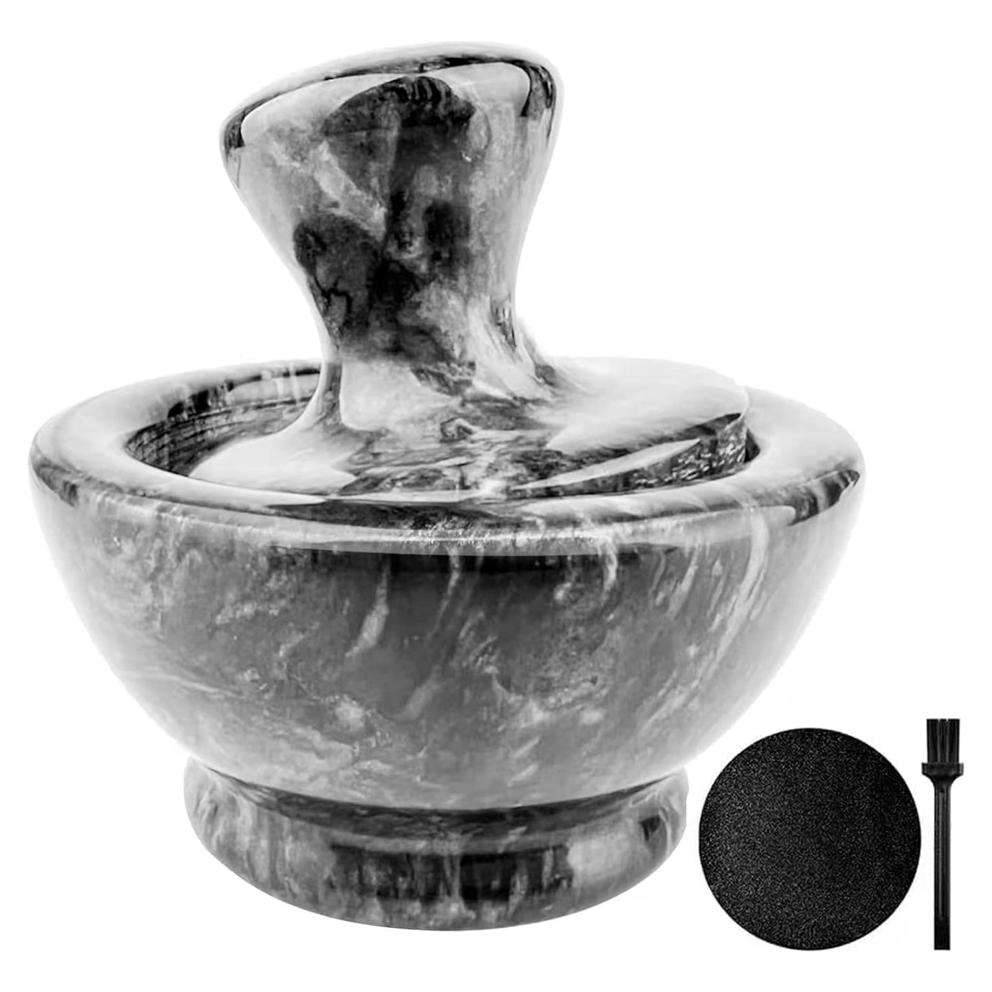 Juego de Mortero y Mano de Mármol ZHAOHUA 10 cm 1/2 Taza