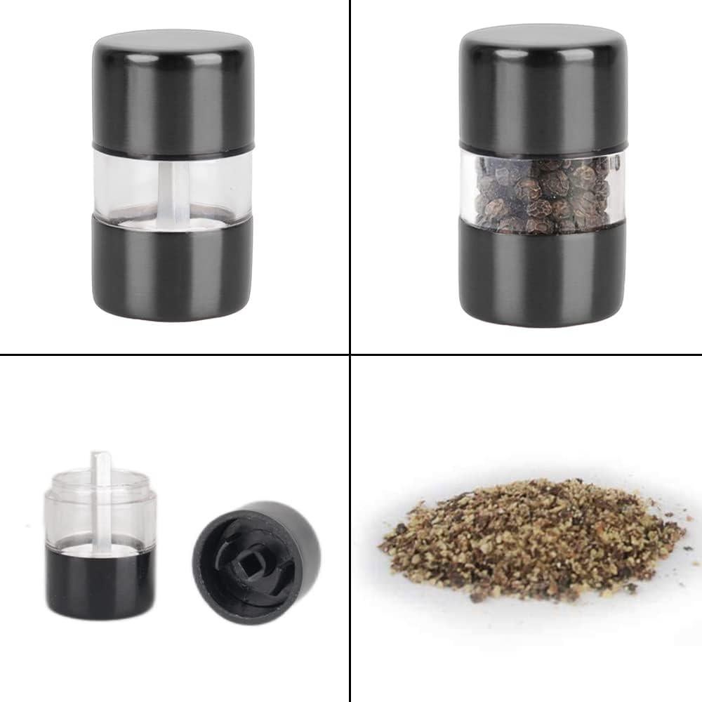 Juego de Molinillos de Sal y Pimienta T-mark Mini Portátiles