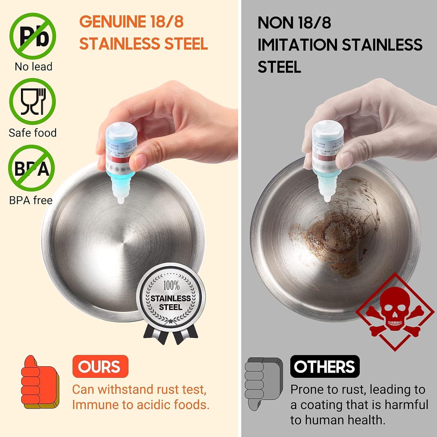 Mortero y Maja de Acero Inoxidable Tera 18/8 con Cepillo 250ml