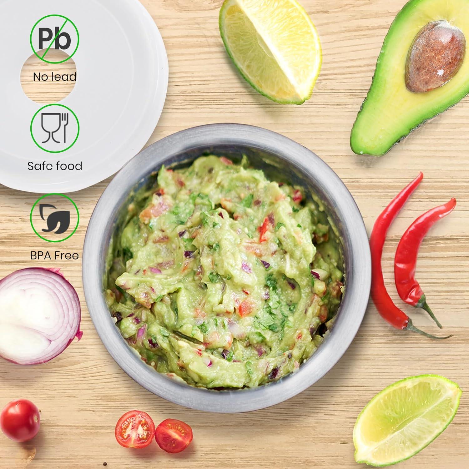 Mortero y Maja de Acero Inoxidable Tera 18/8 con Cepillo 250ml