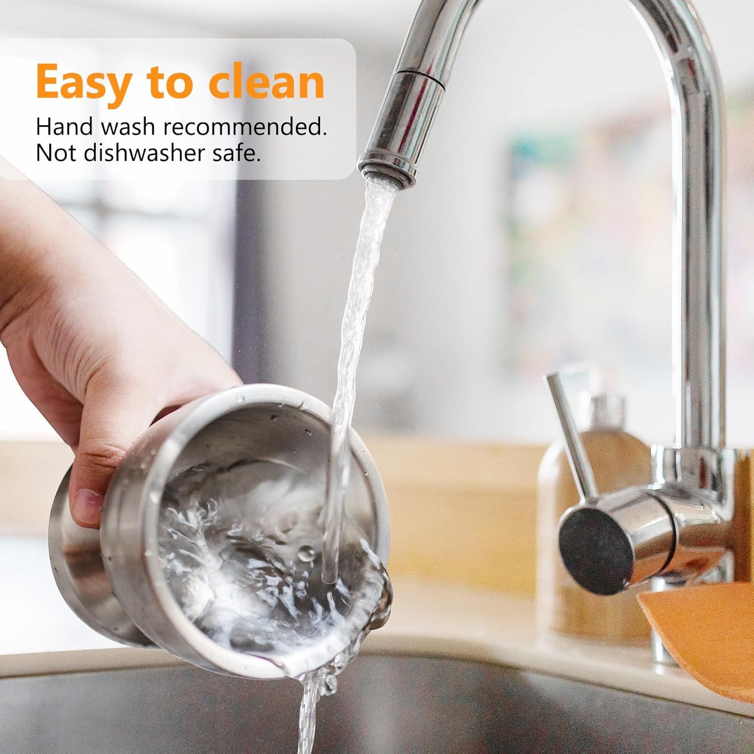 Mortero y Maja de Acero Inoxidable Tera 18/8 con Cepillo 250ml