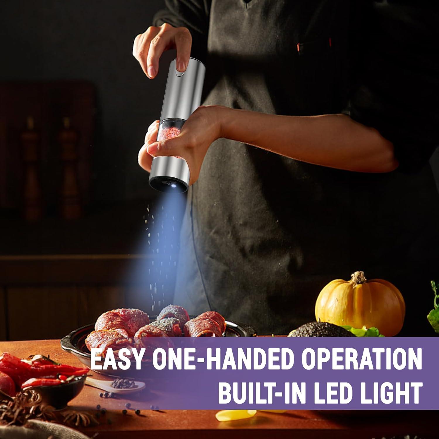 Juego de Molinillos Eléctricos de Sal y Pimienta GATTLELIC