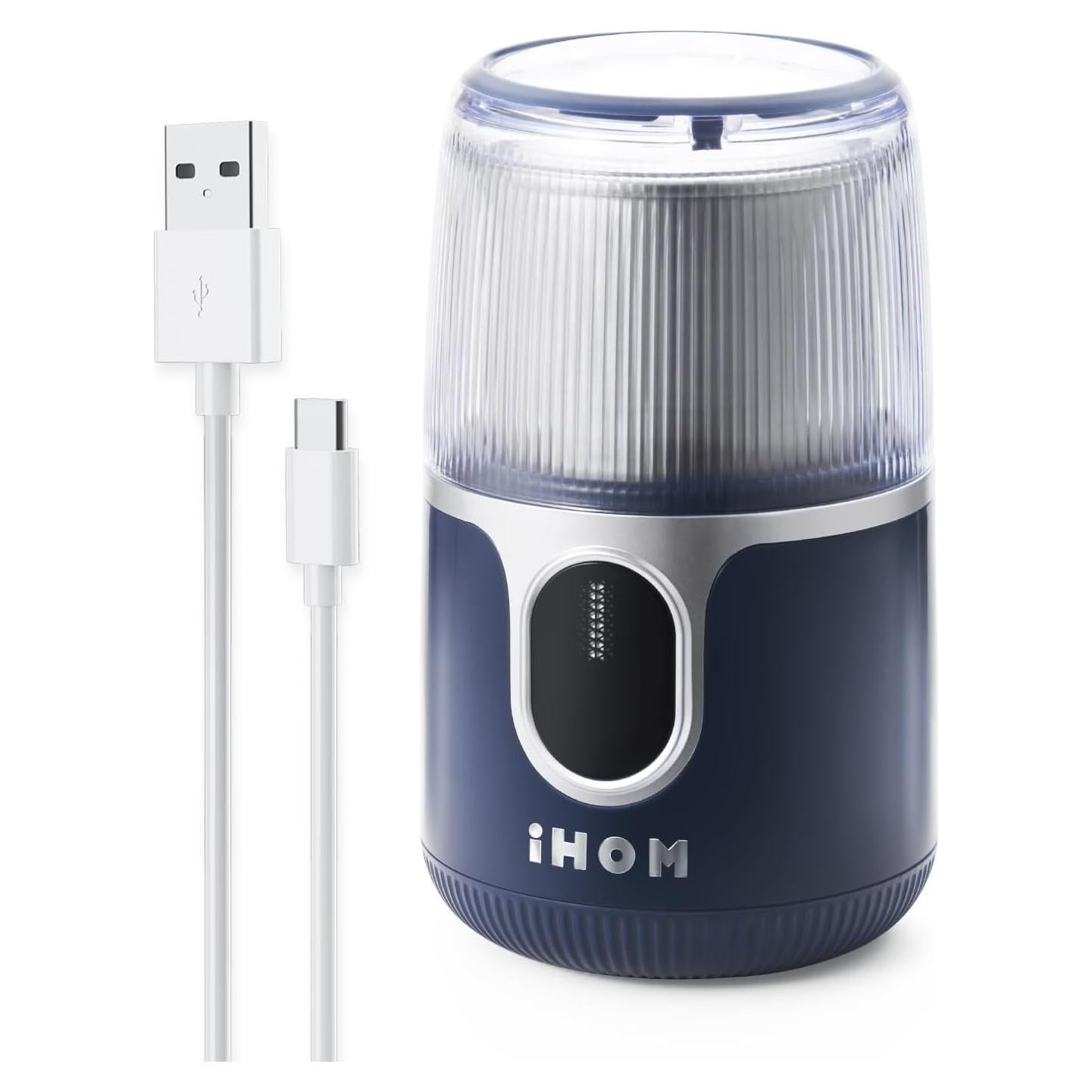 Molino de Café Eléctrico Inalámbrico IHOM ICG-1001L Azul