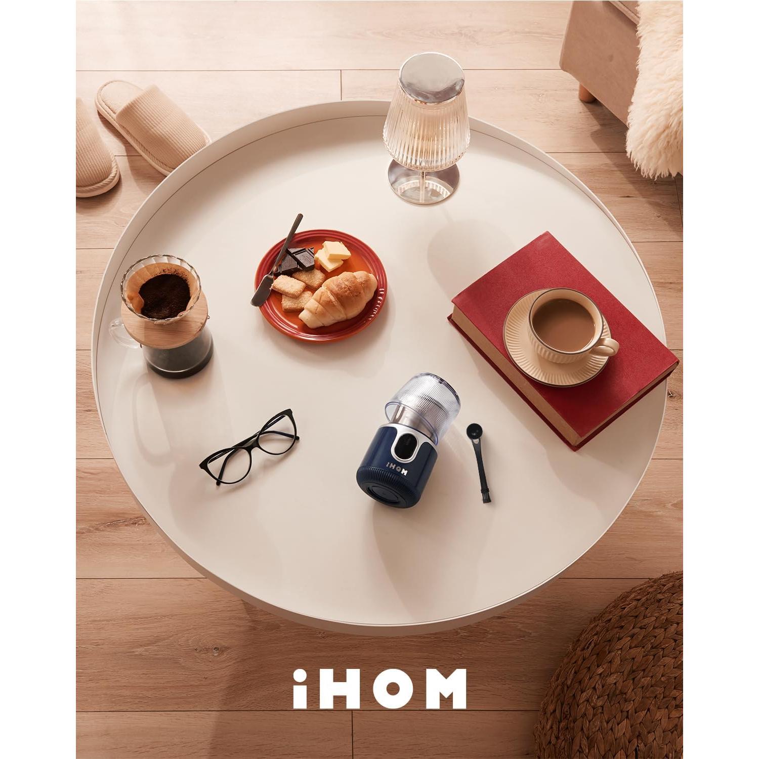 Molino de Café Eléctrico Inalámbrico IHOM ICG-1001L Azul