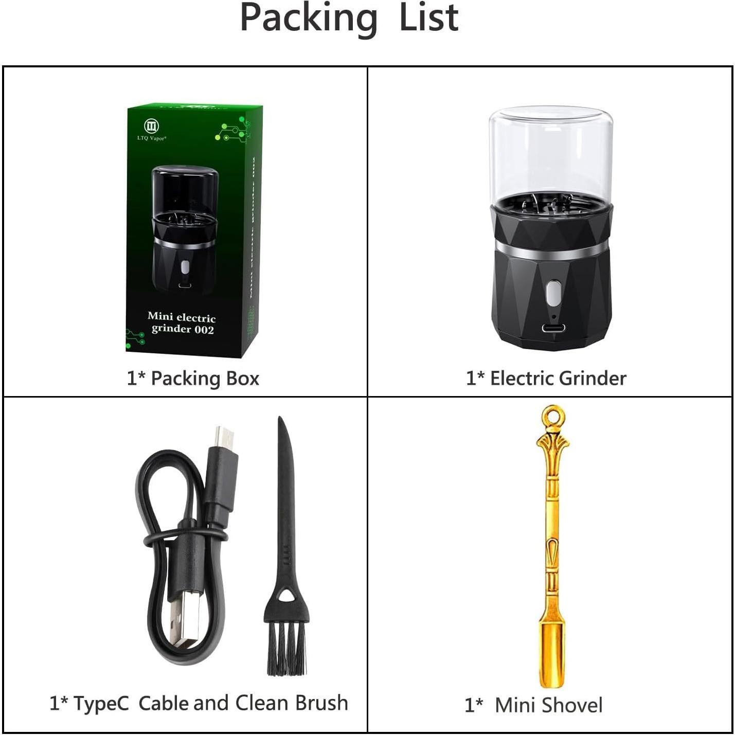 Molino Eléctrico de Especias Vewitcher 50ml Compacto con Cuchara