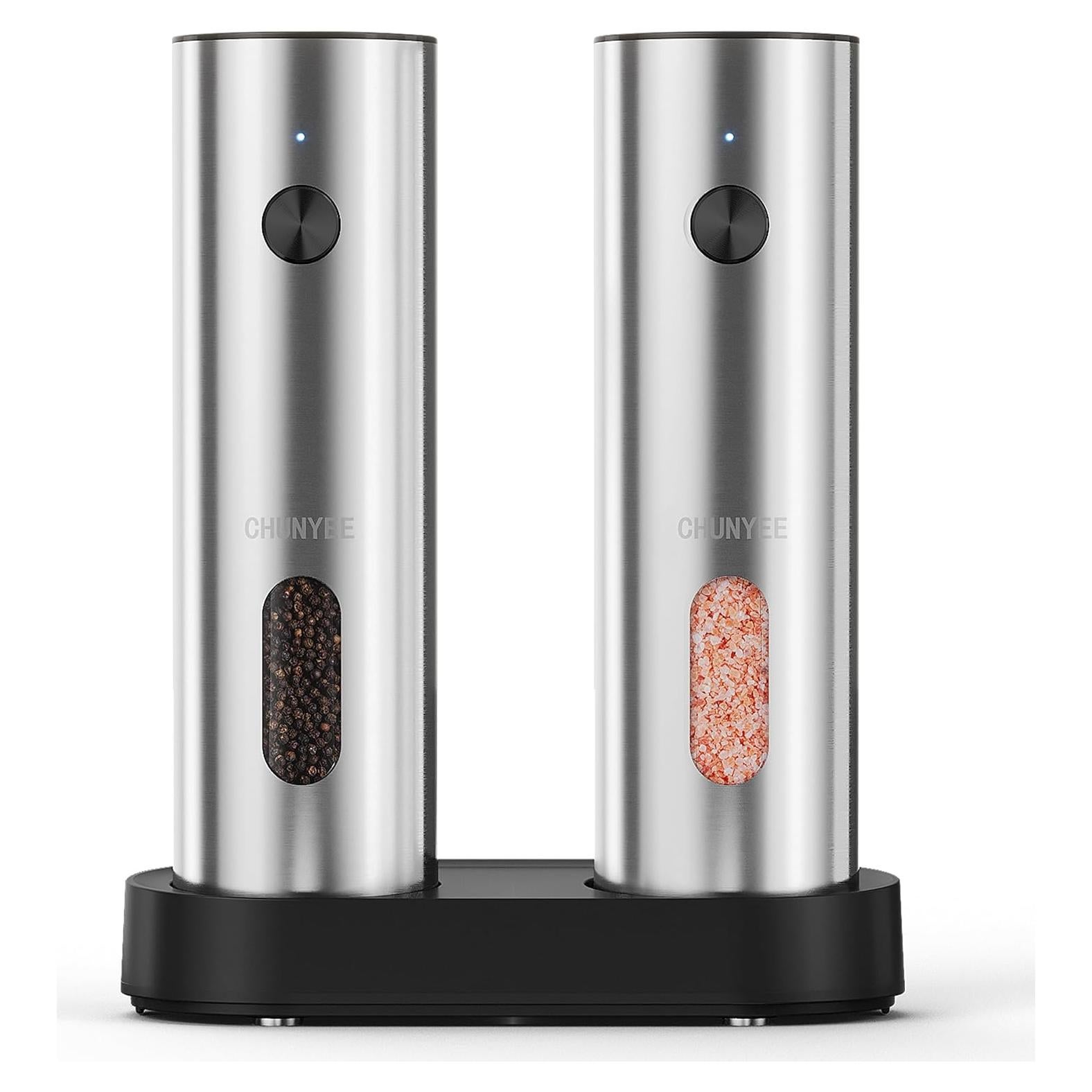 Juego de Molinillos Eléctricos de Sal y Pimienta Chunyee 105g