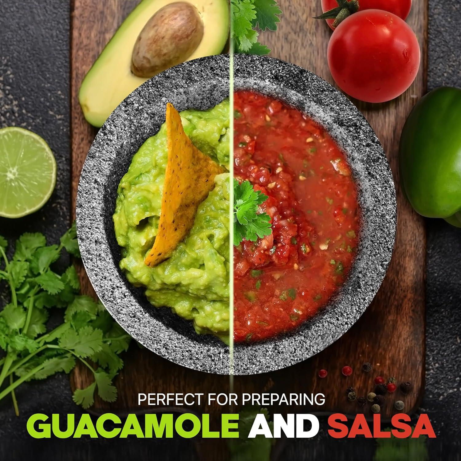 Juego de Mortero y Mano Umien de Granito 20.32 cm - 3.5 Tazas