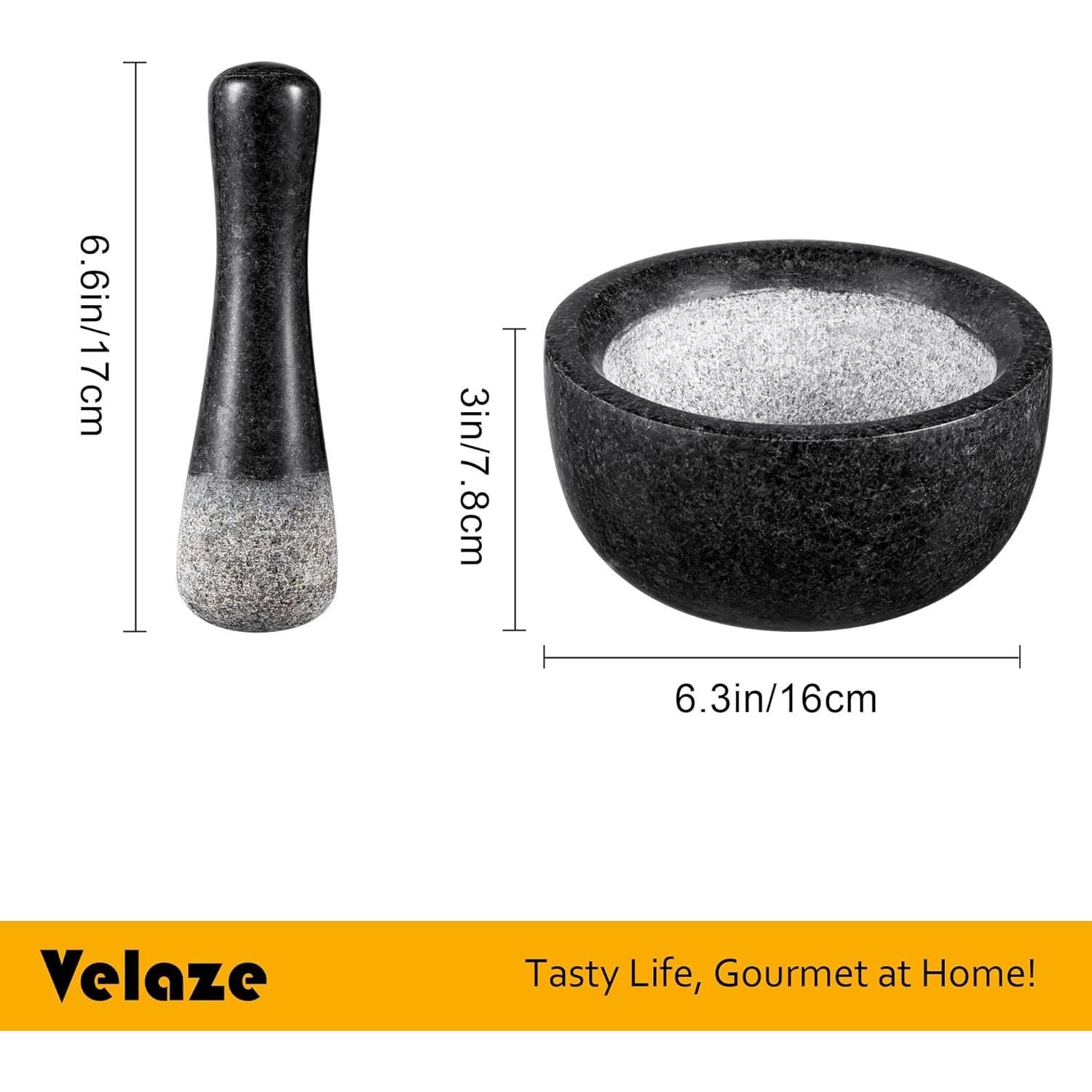 Mortero y Mano Velaze de Granito 16 cm - Triturador de Especias