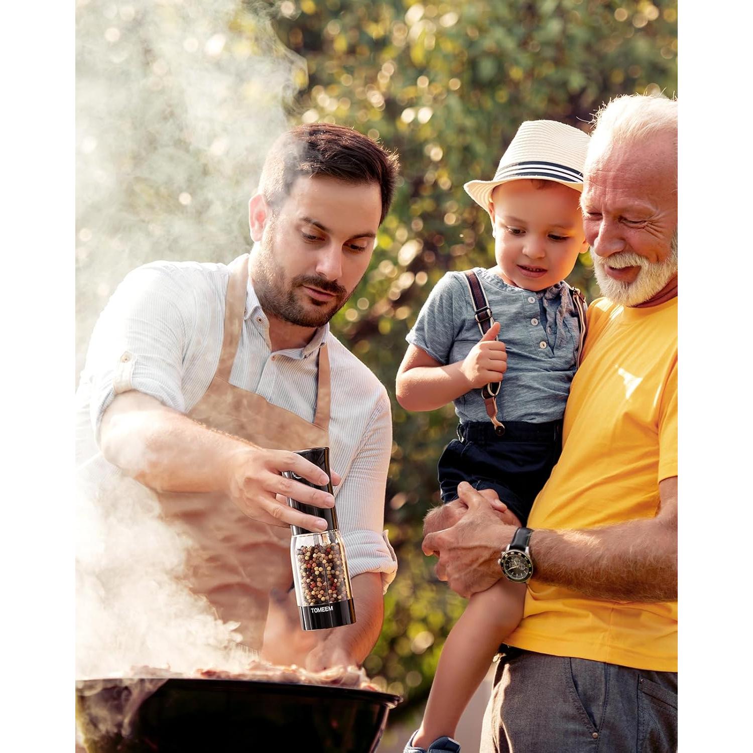 Juego de Molinillos Eléctricos de Sal y Pimienta TOMEEM - LED