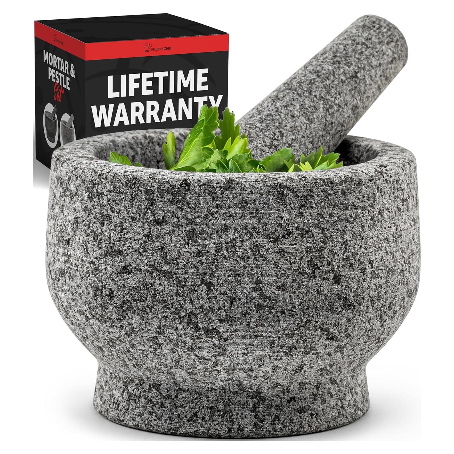 Conjunto de Mortero y Mano de Mortero PriorityChef 1.5 Tazas Granito