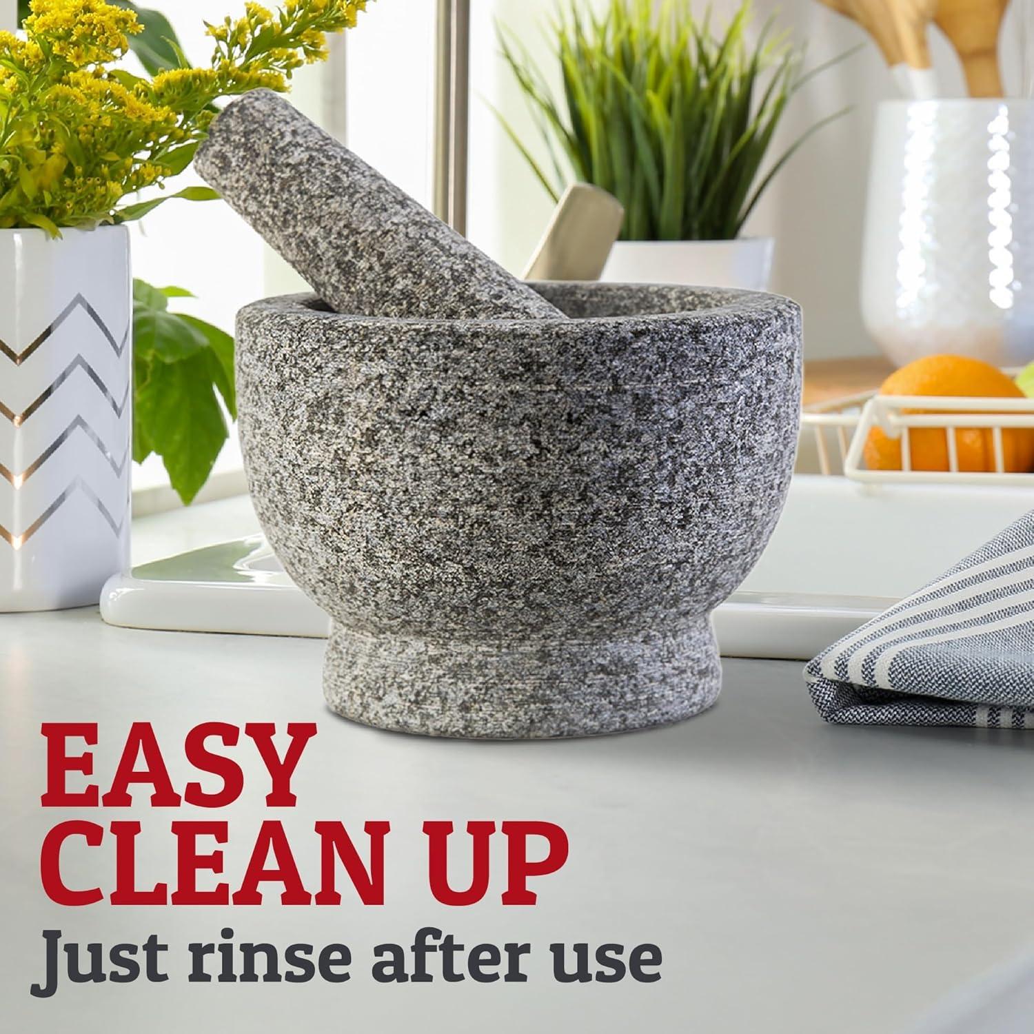 Conjunto de Mortero y Mano de Mortero PriorityChef 1.5 Tazas Granito