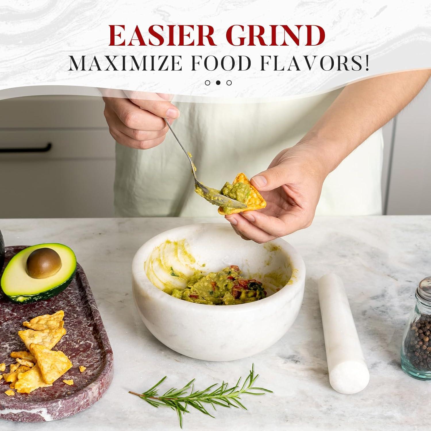 Mortero y Mano de Mármol Koville 4 Tazas 12.7 cm - Cocina