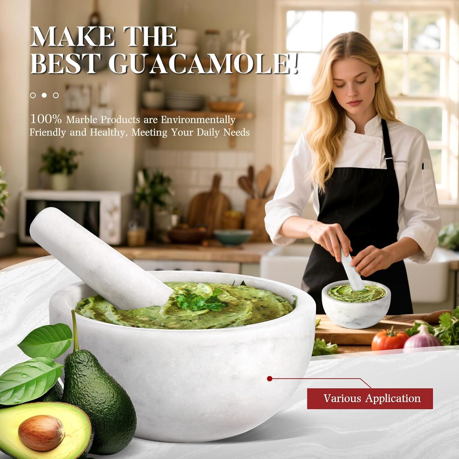 Mortero y Mano de Mármol Koville 4 Tazas 12.7 cm - Cocina