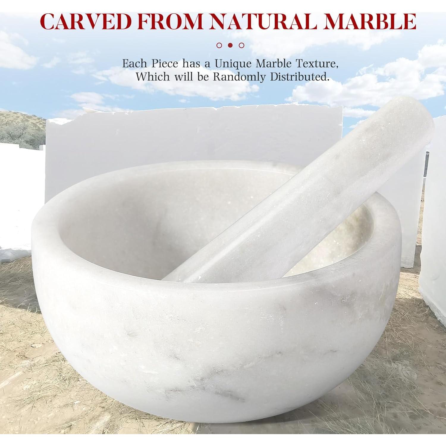 Mortero y Mano de Mármol Koville 4 Tazas 12.7 cm - Cocina