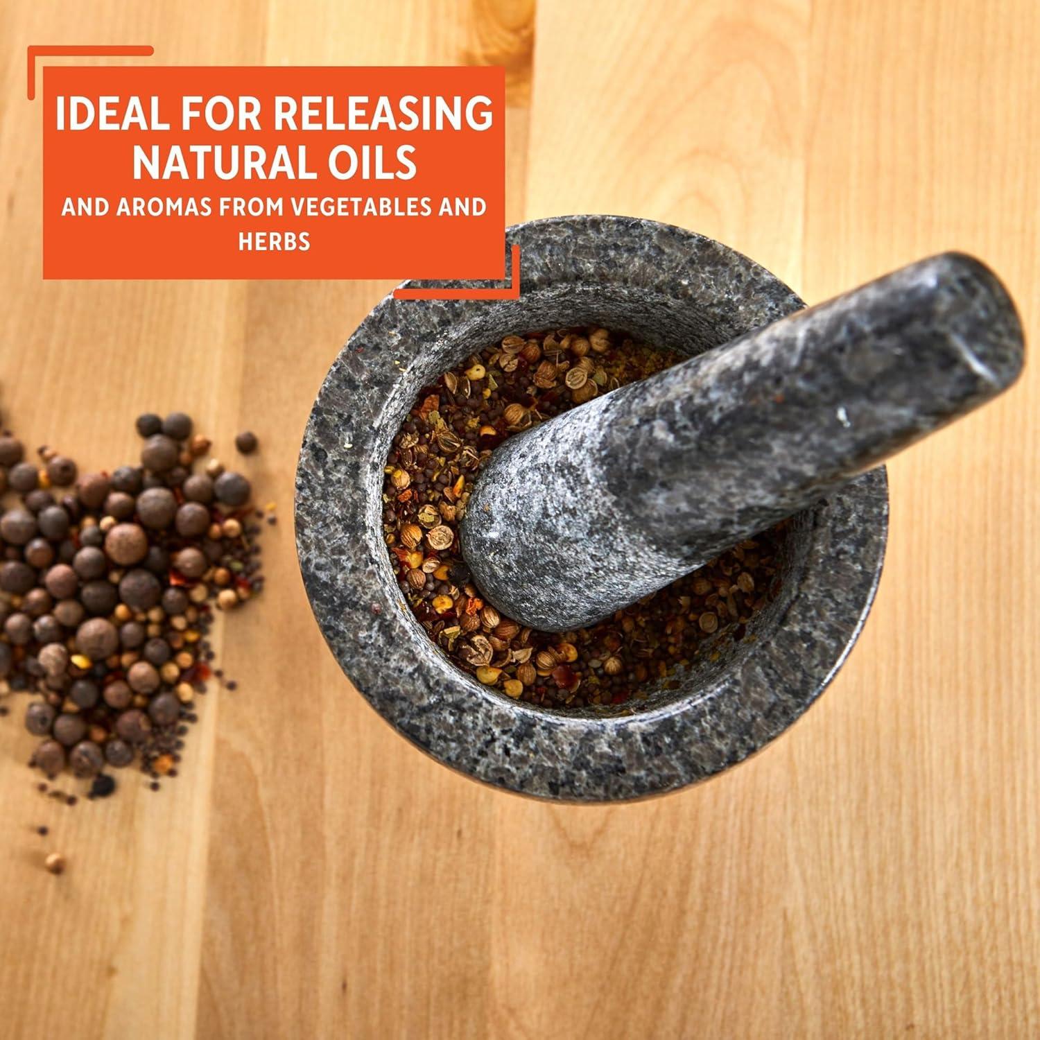 Mortero y Maja IMUSA Pequeño de Granito Pulido 9.53 cm