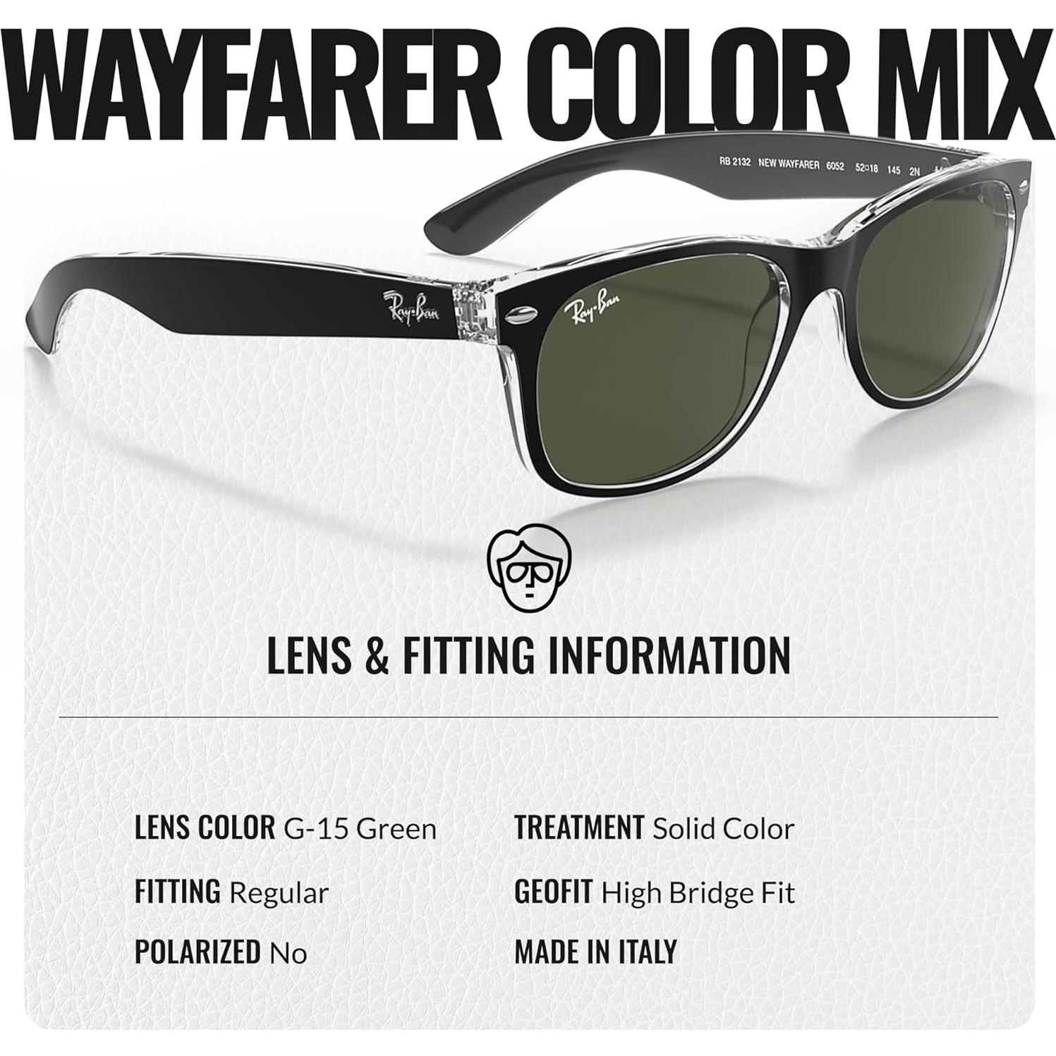 Gafas de Sol Ray-Ban RB2132 New Wayfarer Color Mix 58mm