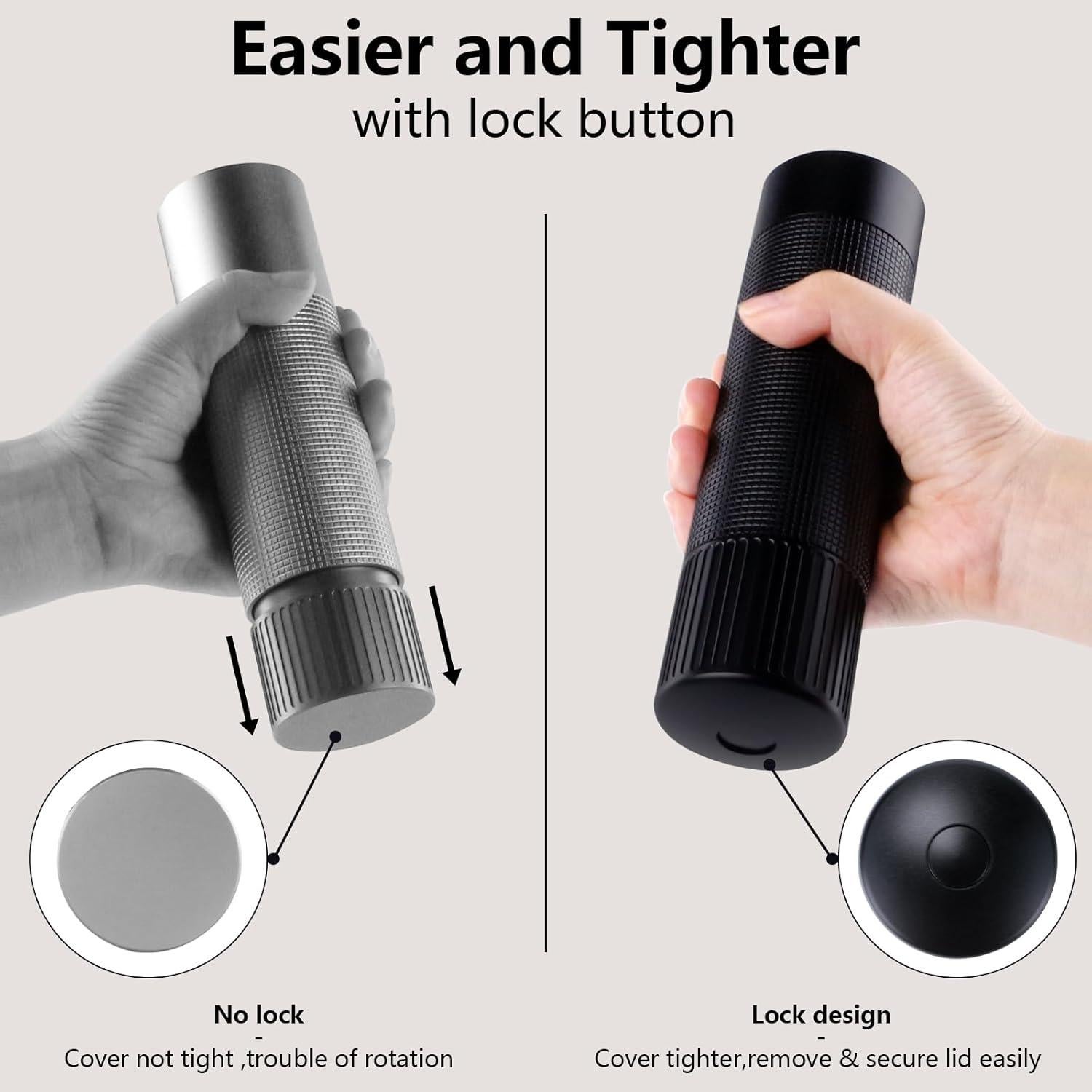 Molino de Pimienta WhiteRhino Manual Ajustable 55g Acero Inoxidable