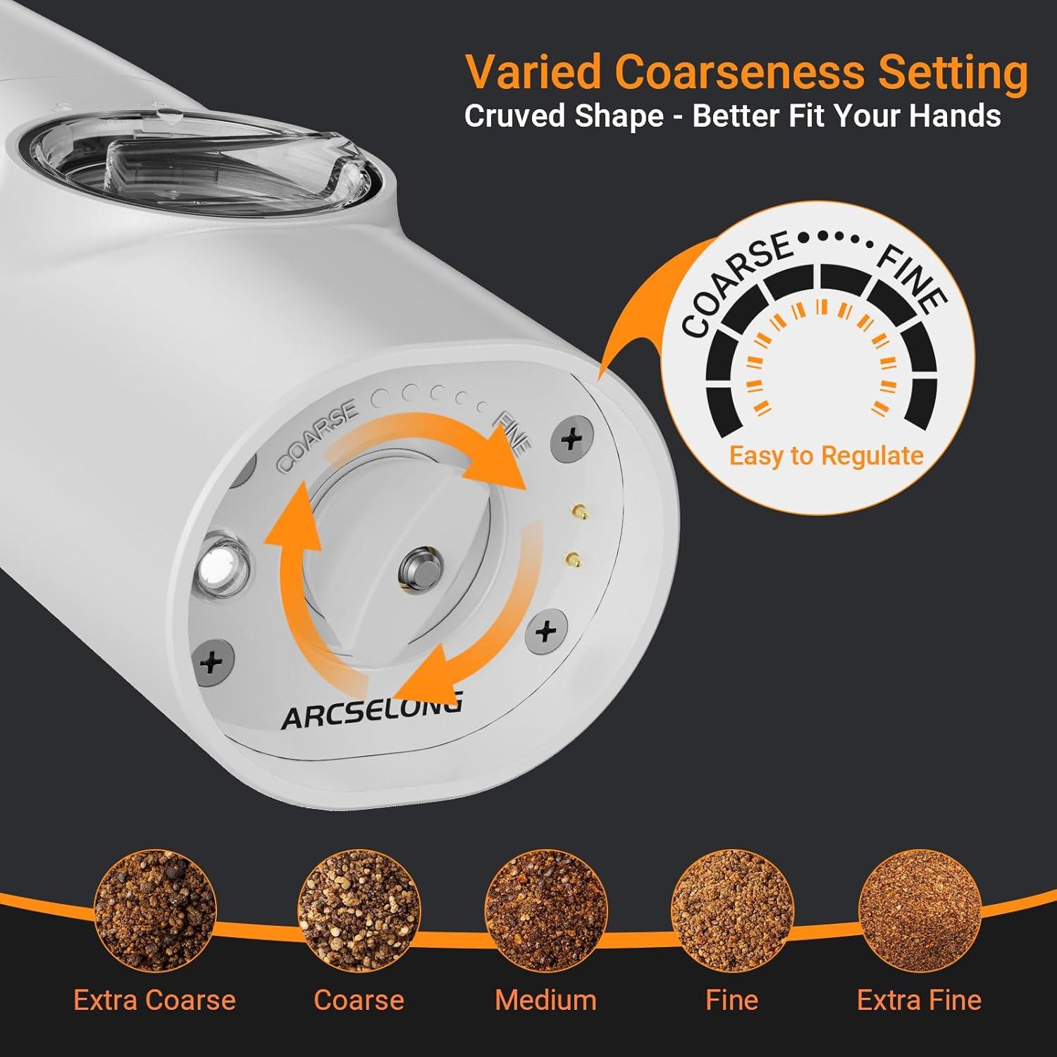 Juego de Molinillos Eléctricos de Sal y Pimienta Arcselong