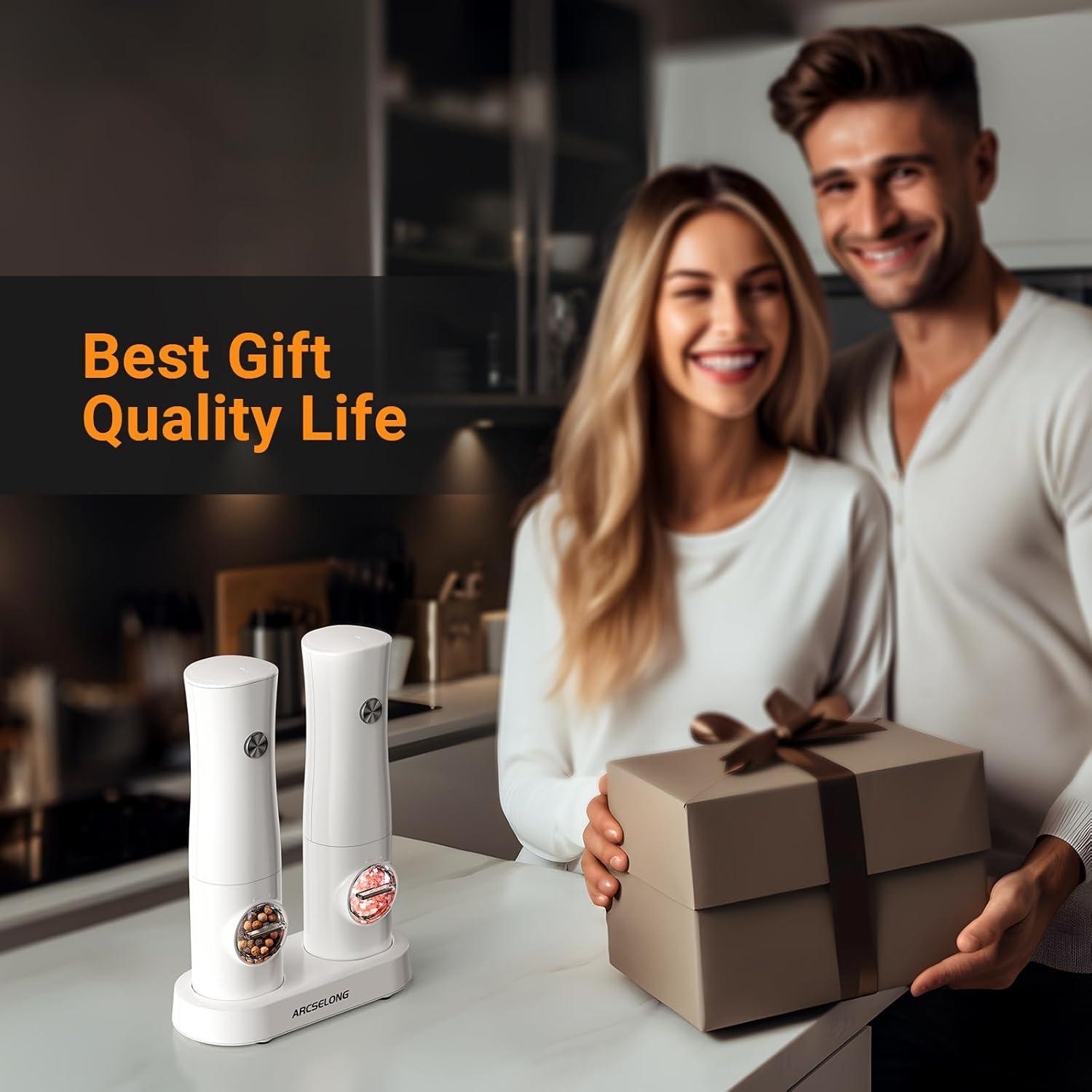 Juego de Molinillos Eléctricos de Sal y Pimienta Arcselong