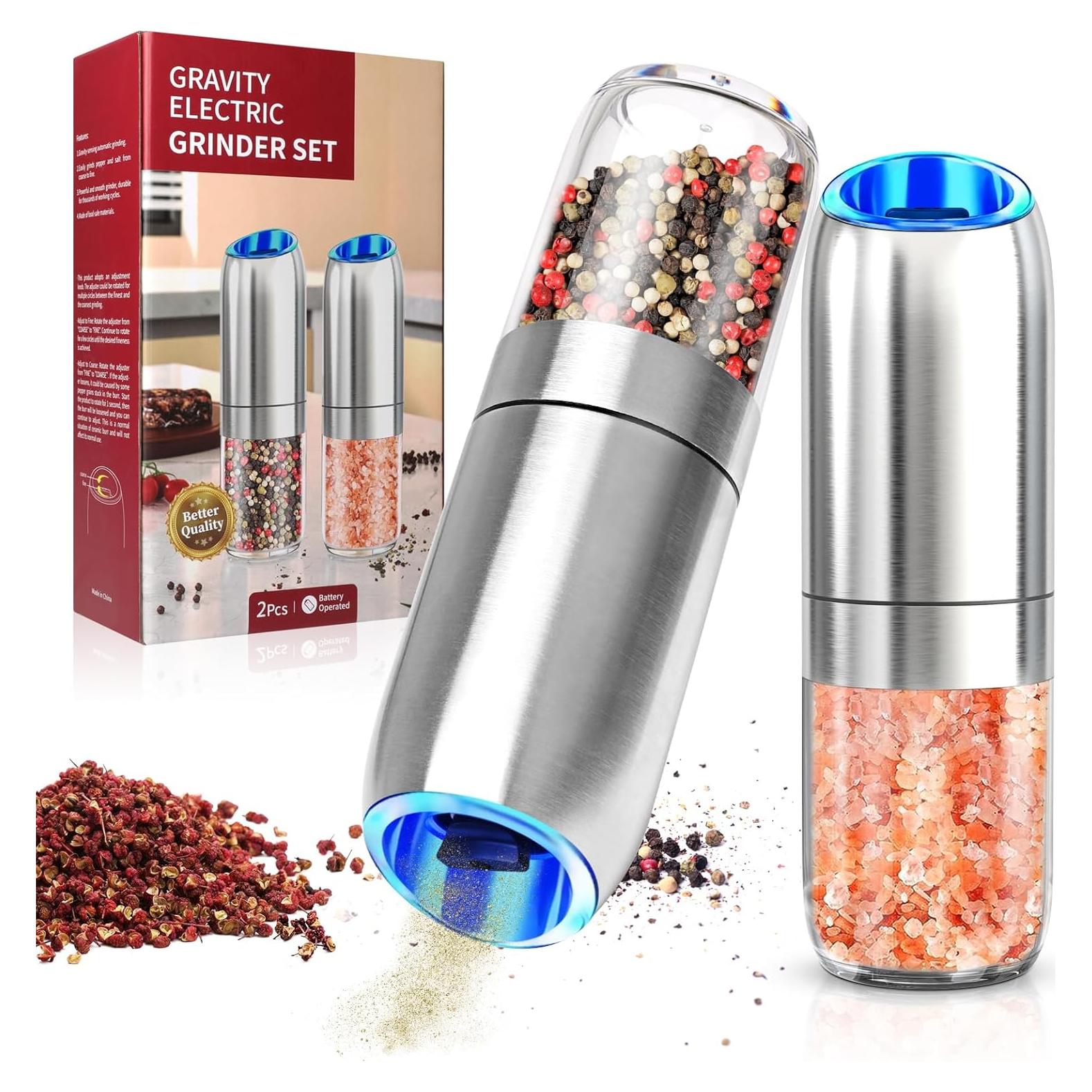 Conjunto de Molinillos de Sal y Pimienta Eléctricos BoAn