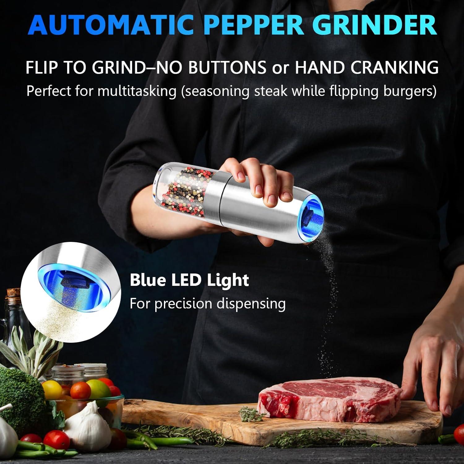 Conjunto de Molinillos de Sal y Pimienta Eléctricos BoAn