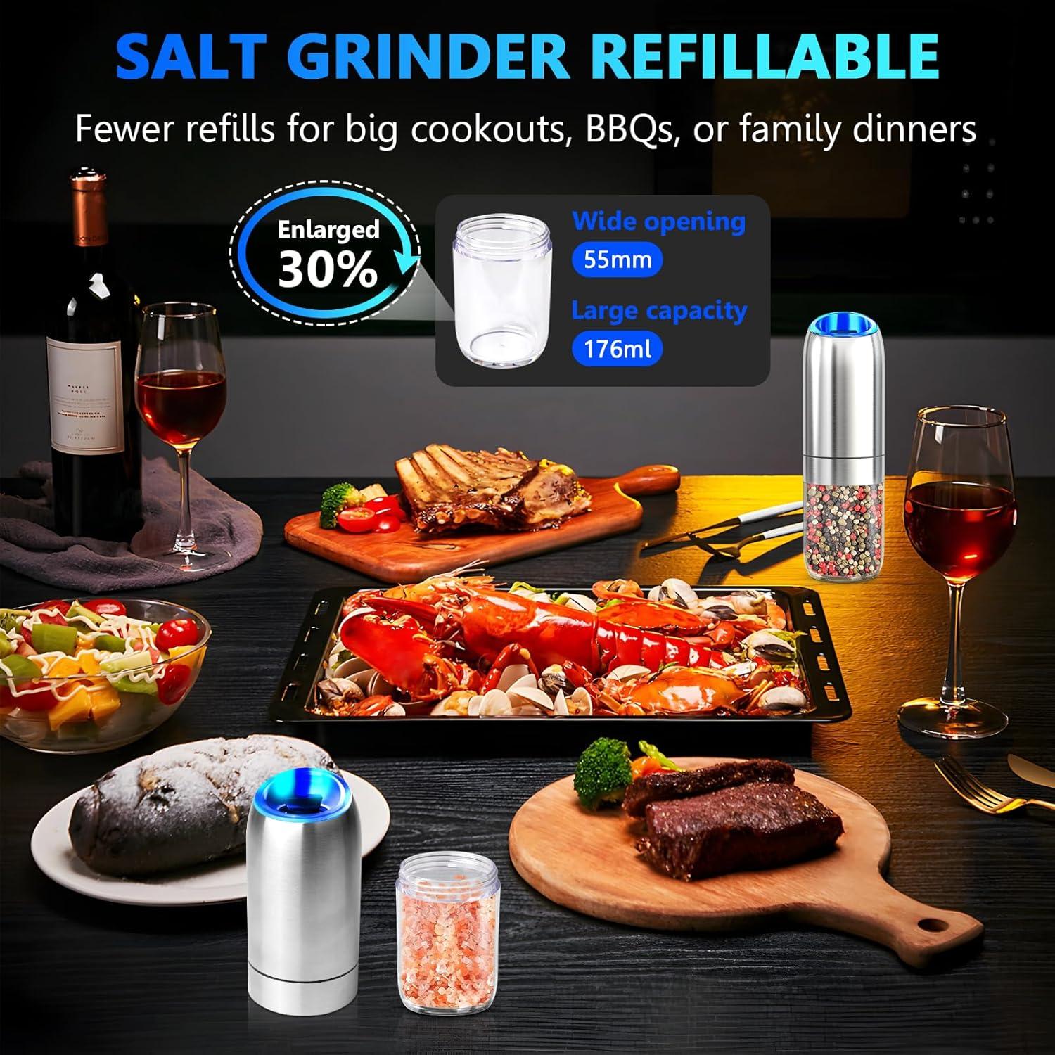 Conjunto de Molinillos de Sal y Pimienta Eléctricos BoAn